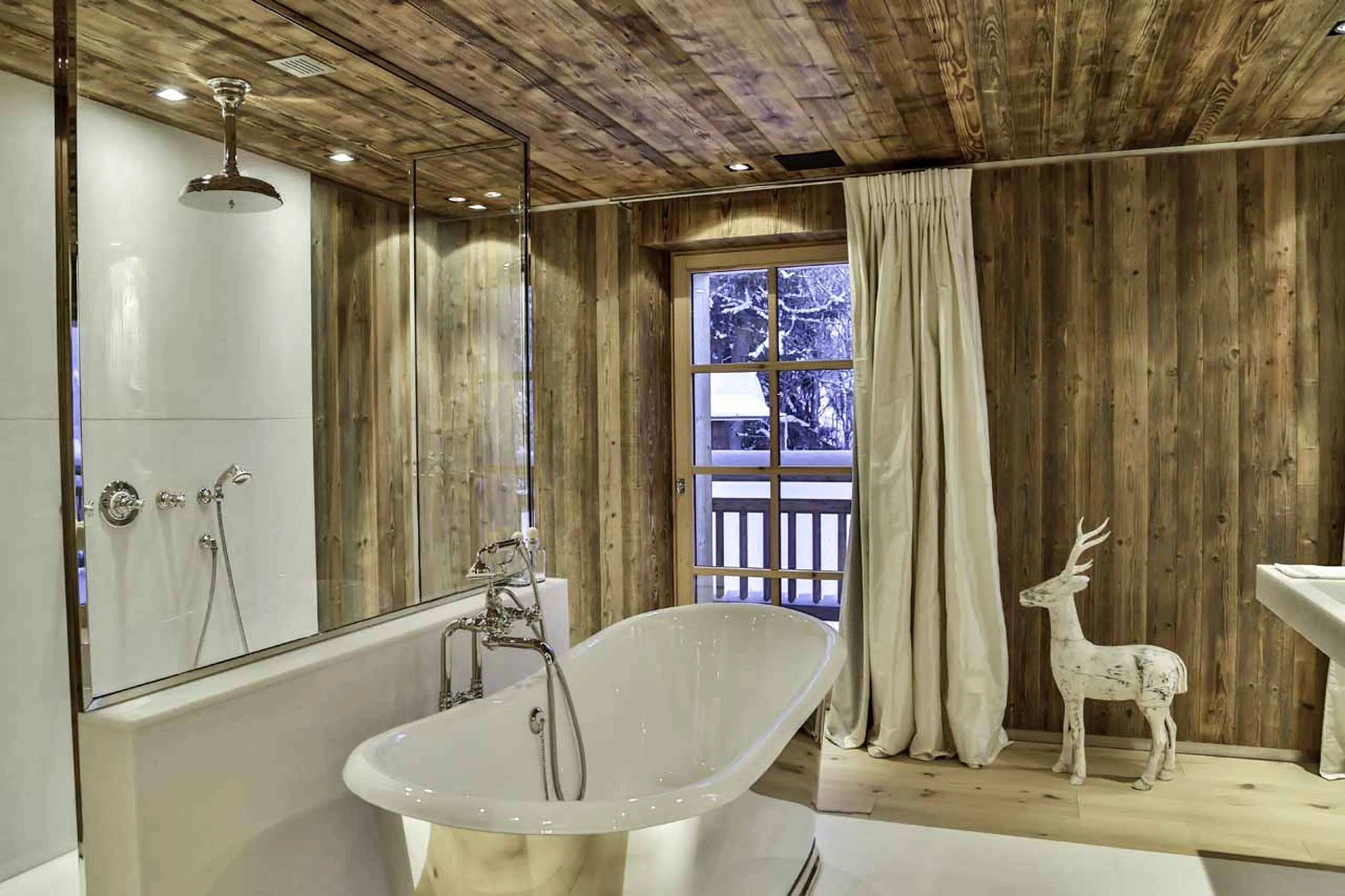 Bathtub at La Fermes a la Leonthine in Megeve