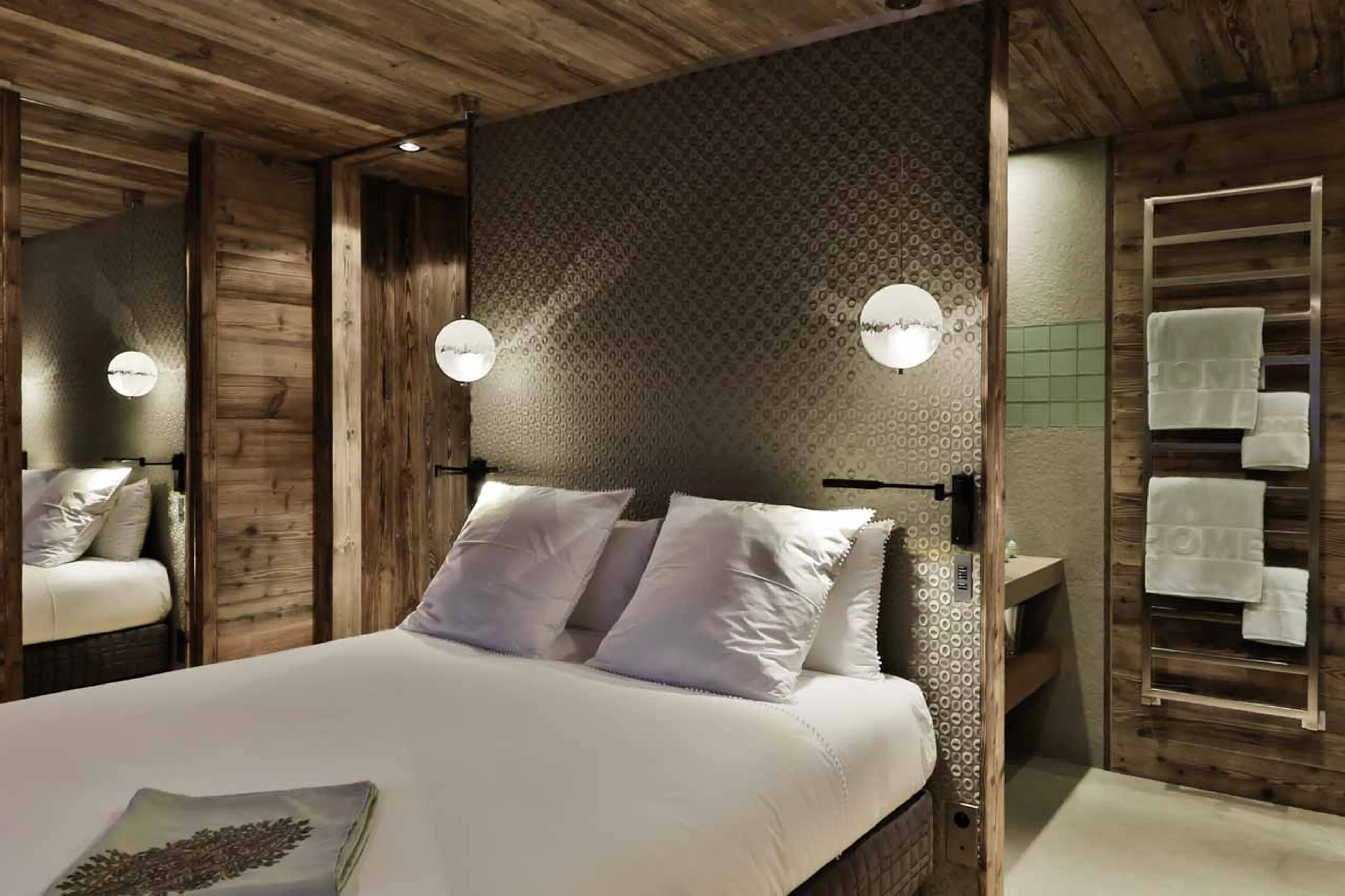 Bedroom four at La Fermes a la Leonthine in Megeve