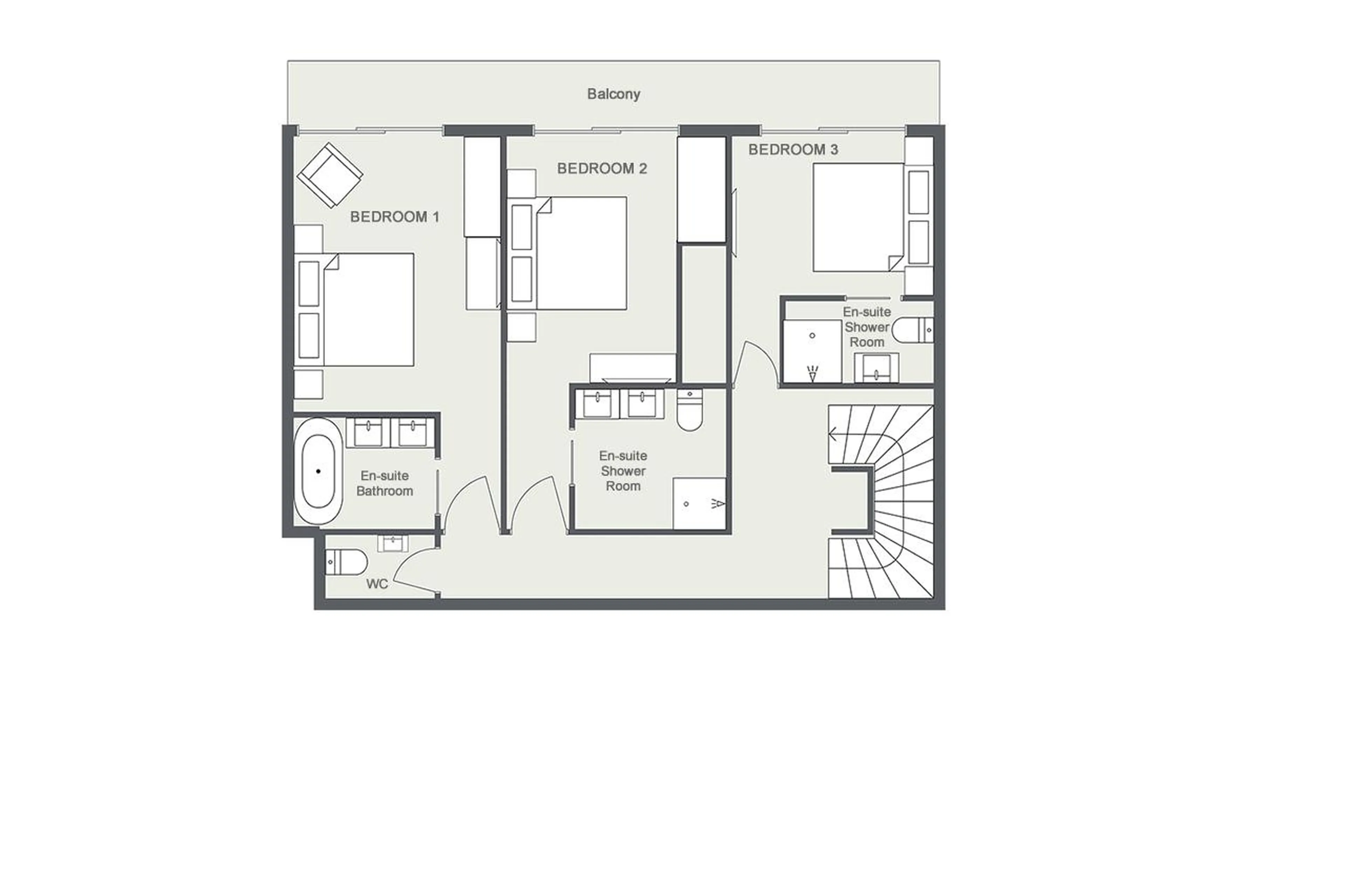 Level 1 floor plan of Chalet Les Sapins in Les Gets