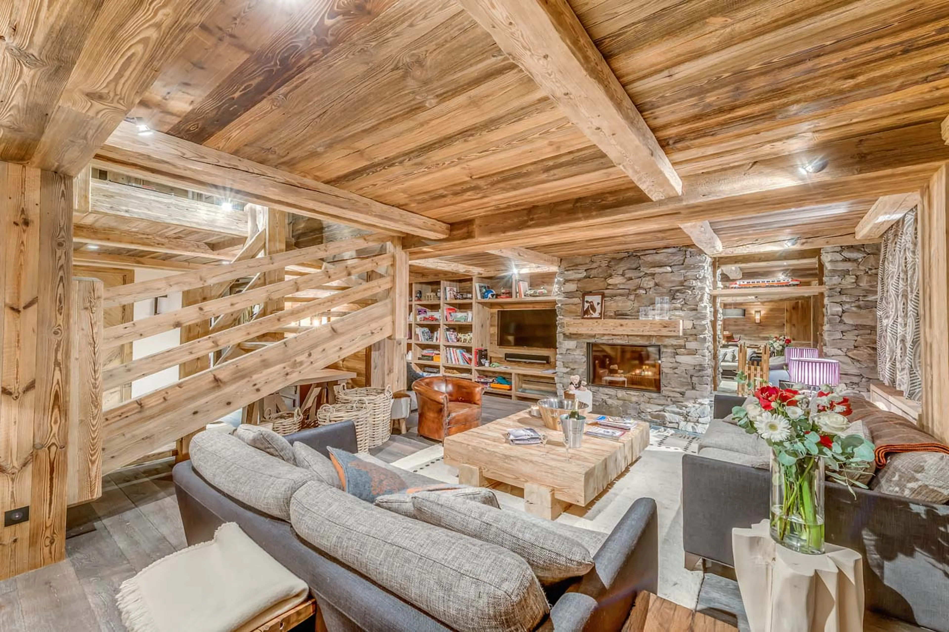 Living room of Apartment Les Sorbiers in Val d'Isere