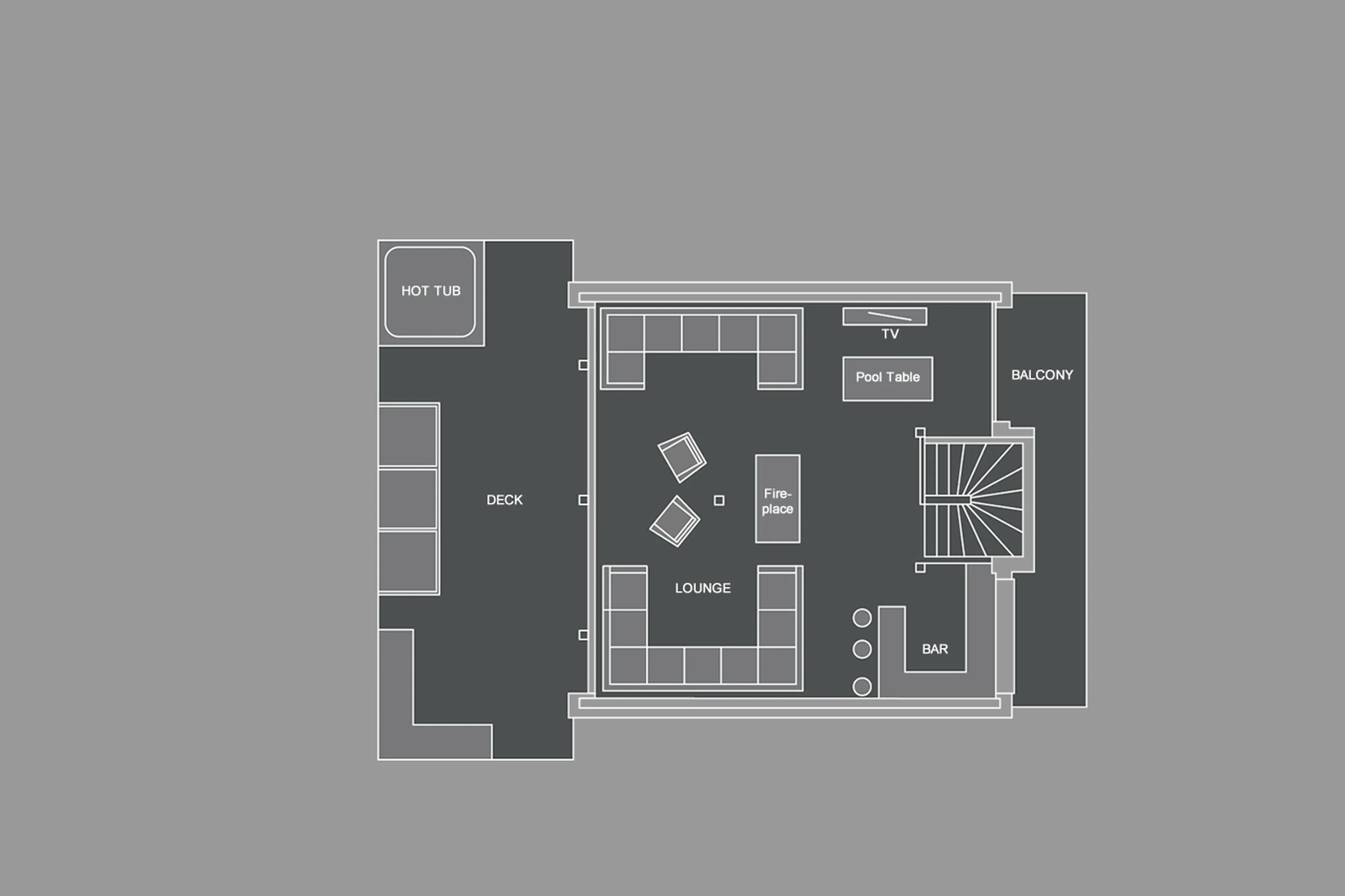 Level four floor plan of Lodge de Nants in Morzine