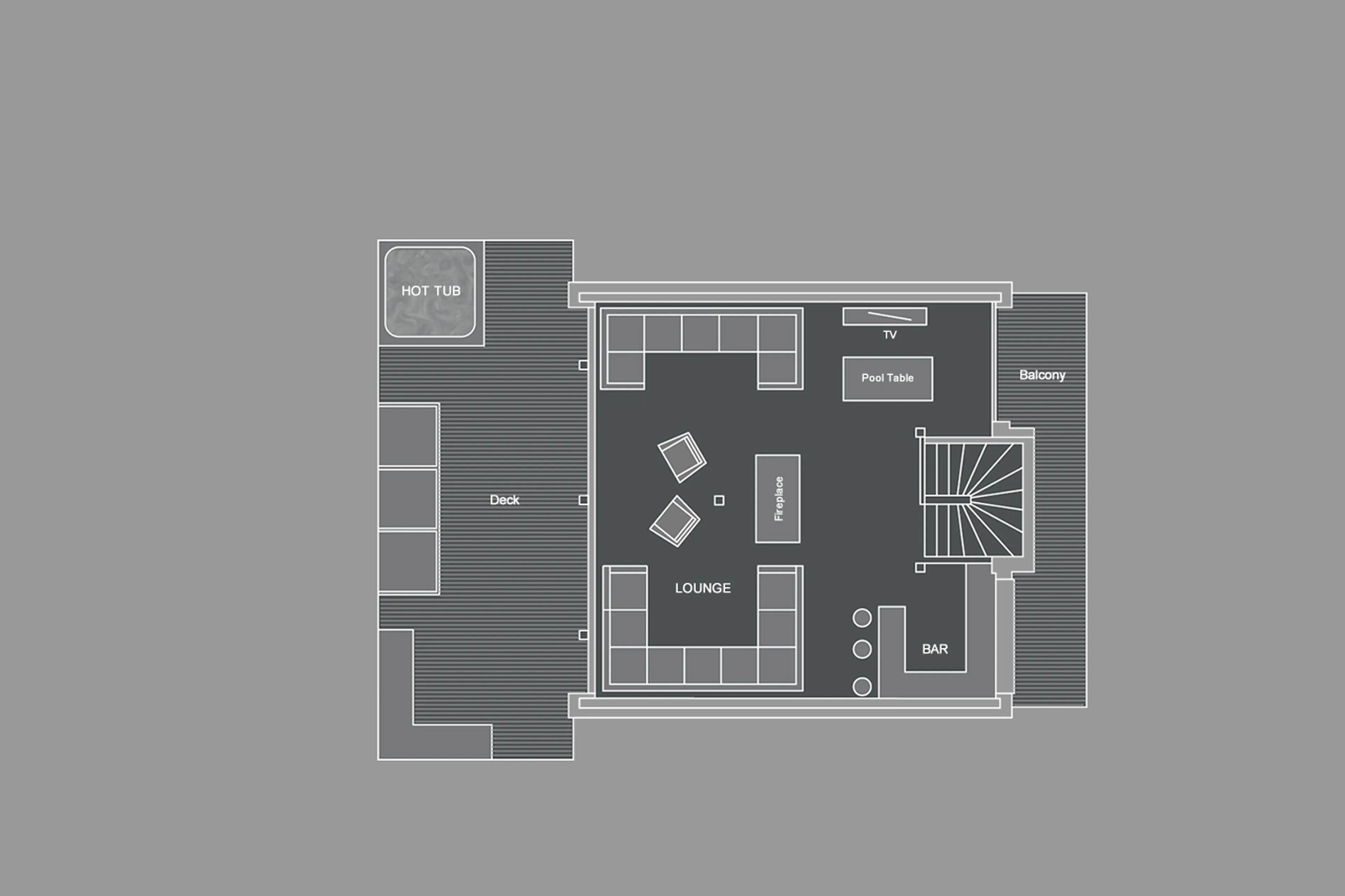 Level four floor plan of Lodge de Nants in Morzine