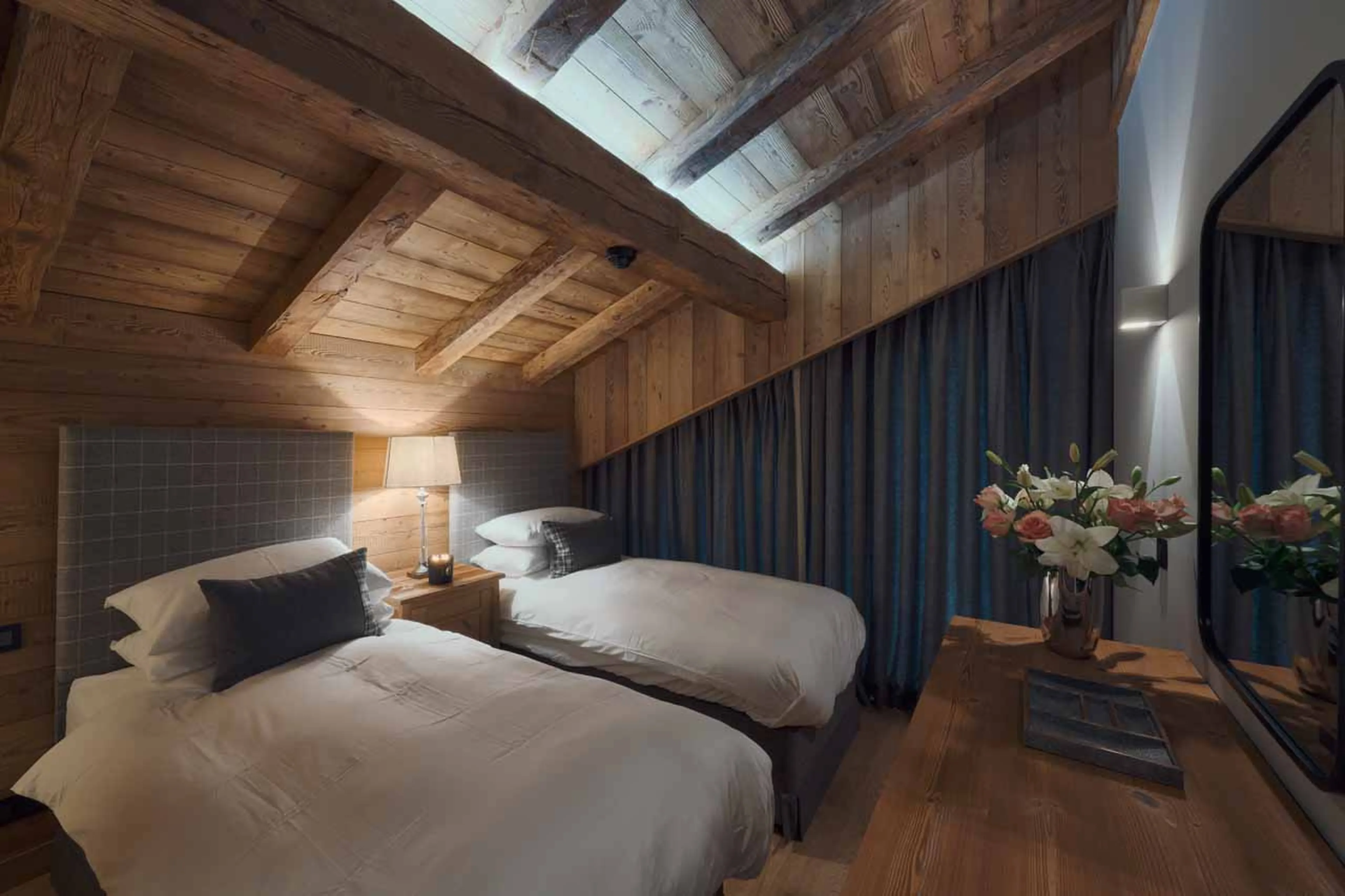 Bedroom four at Lodge de Nants in Morzine