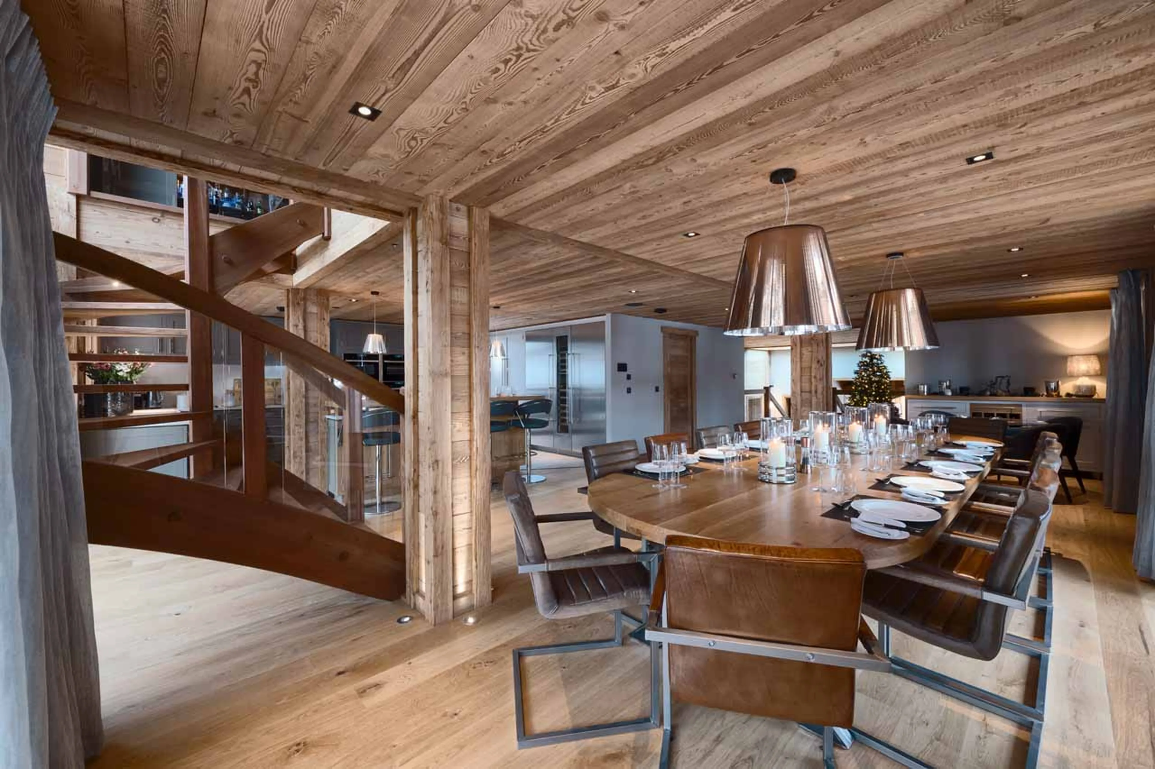 Dining table at Lodge de Nants in Morzine
