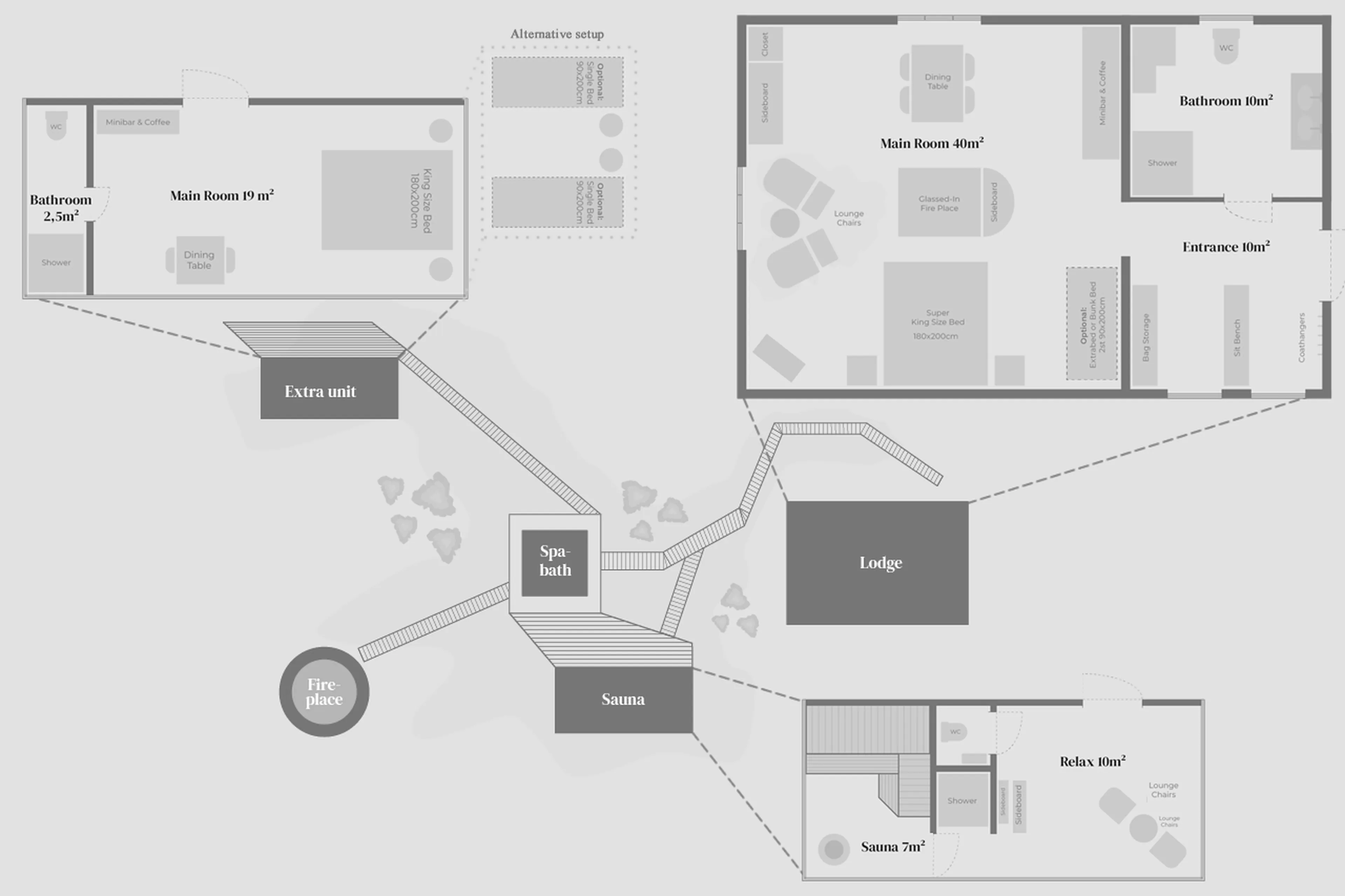 Floor plan of Loggers Lodge