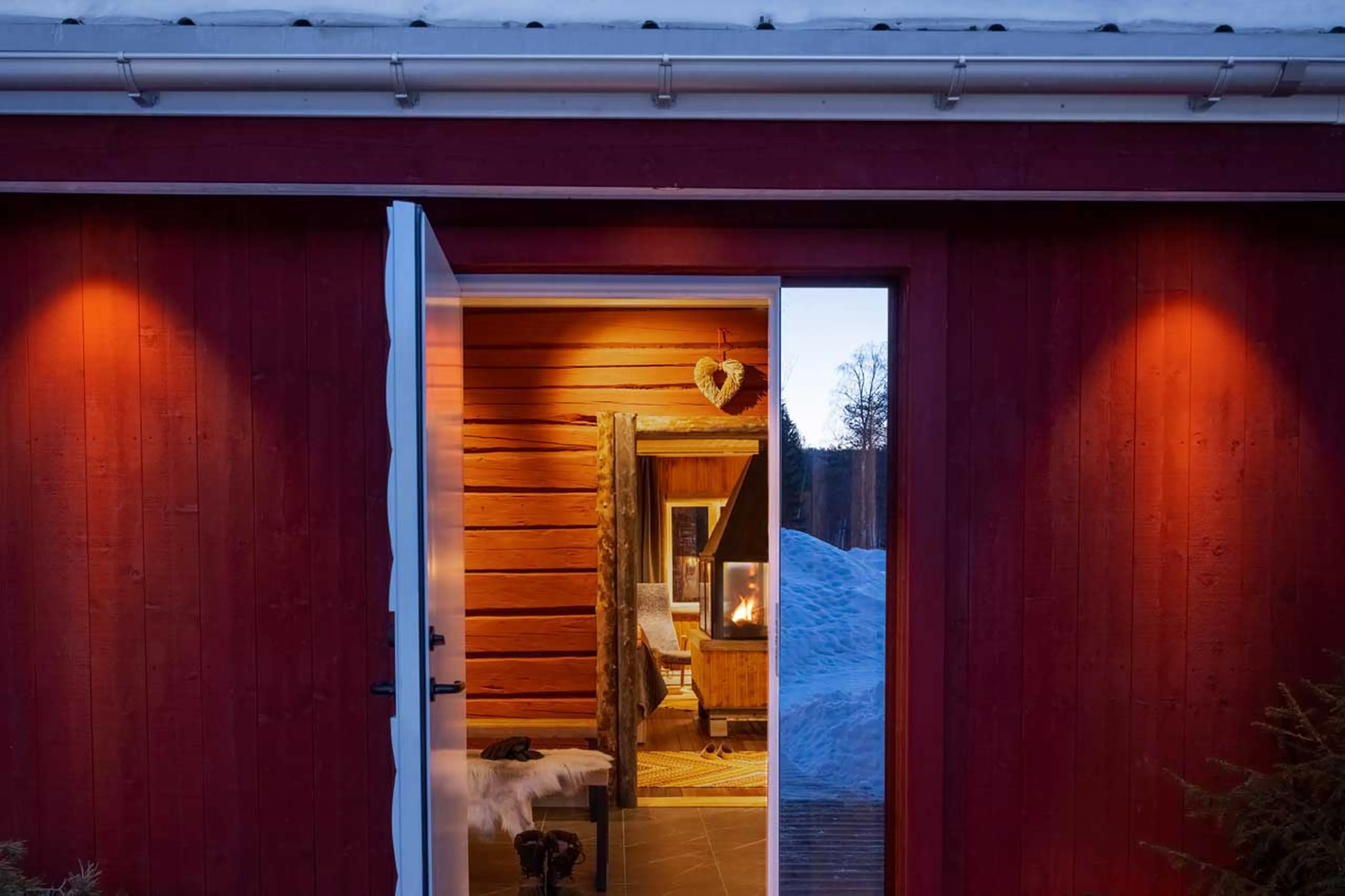 Entrance to Logger's Lodge in Sweden