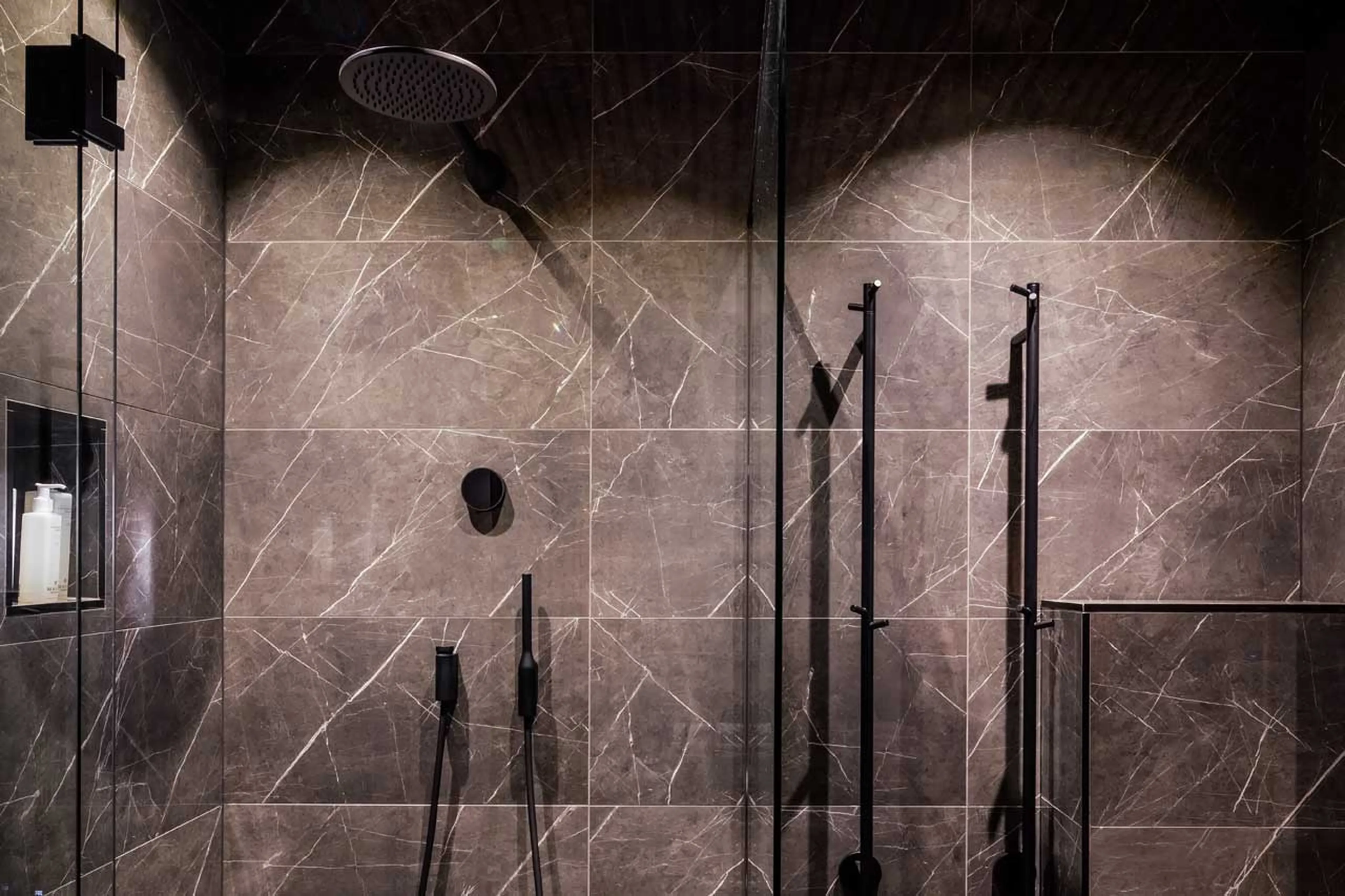 Shower at Logger's Lodge in Sweden