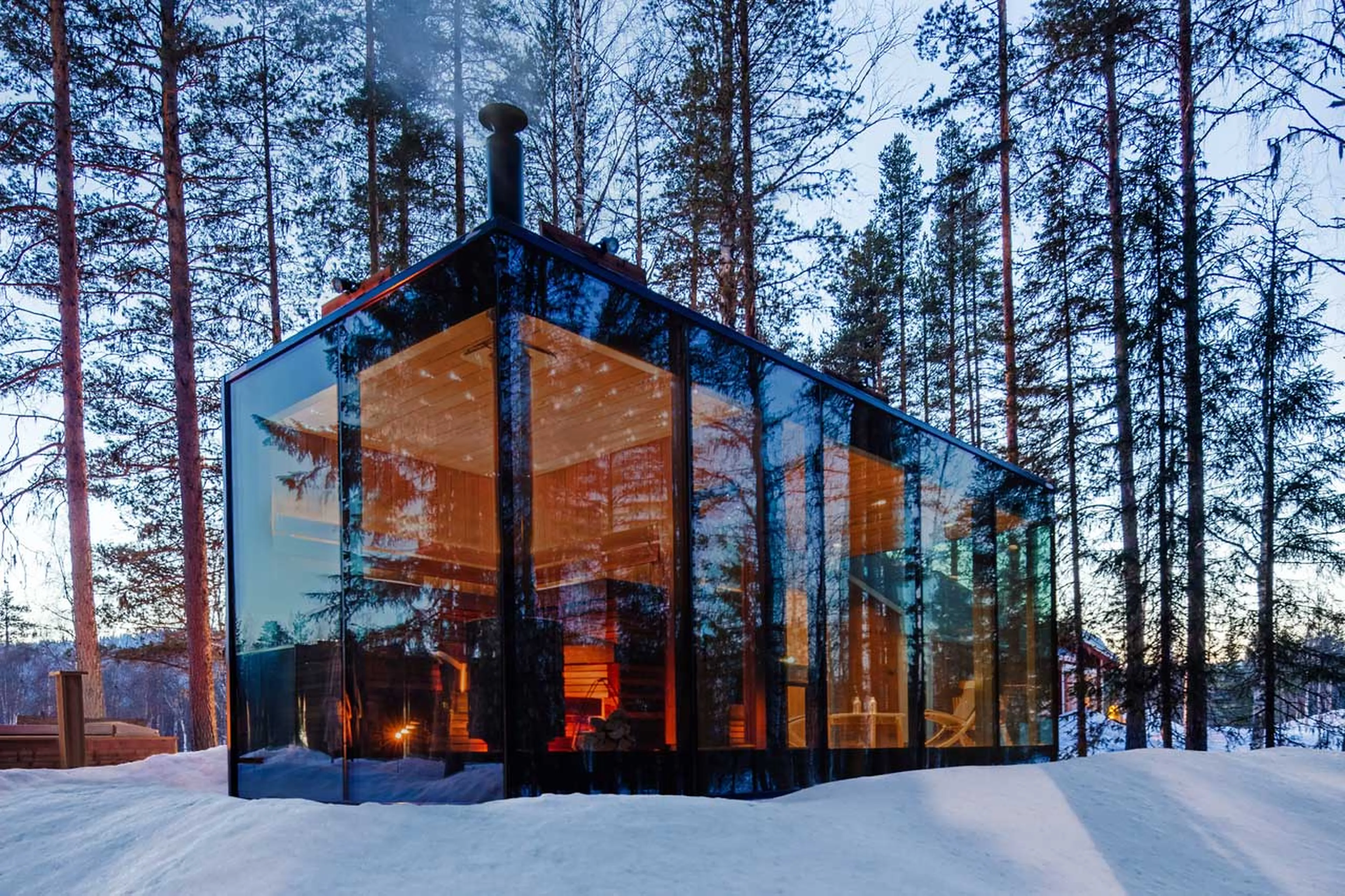 Sauna with wood-burner at Logger's Lodge in Sweden