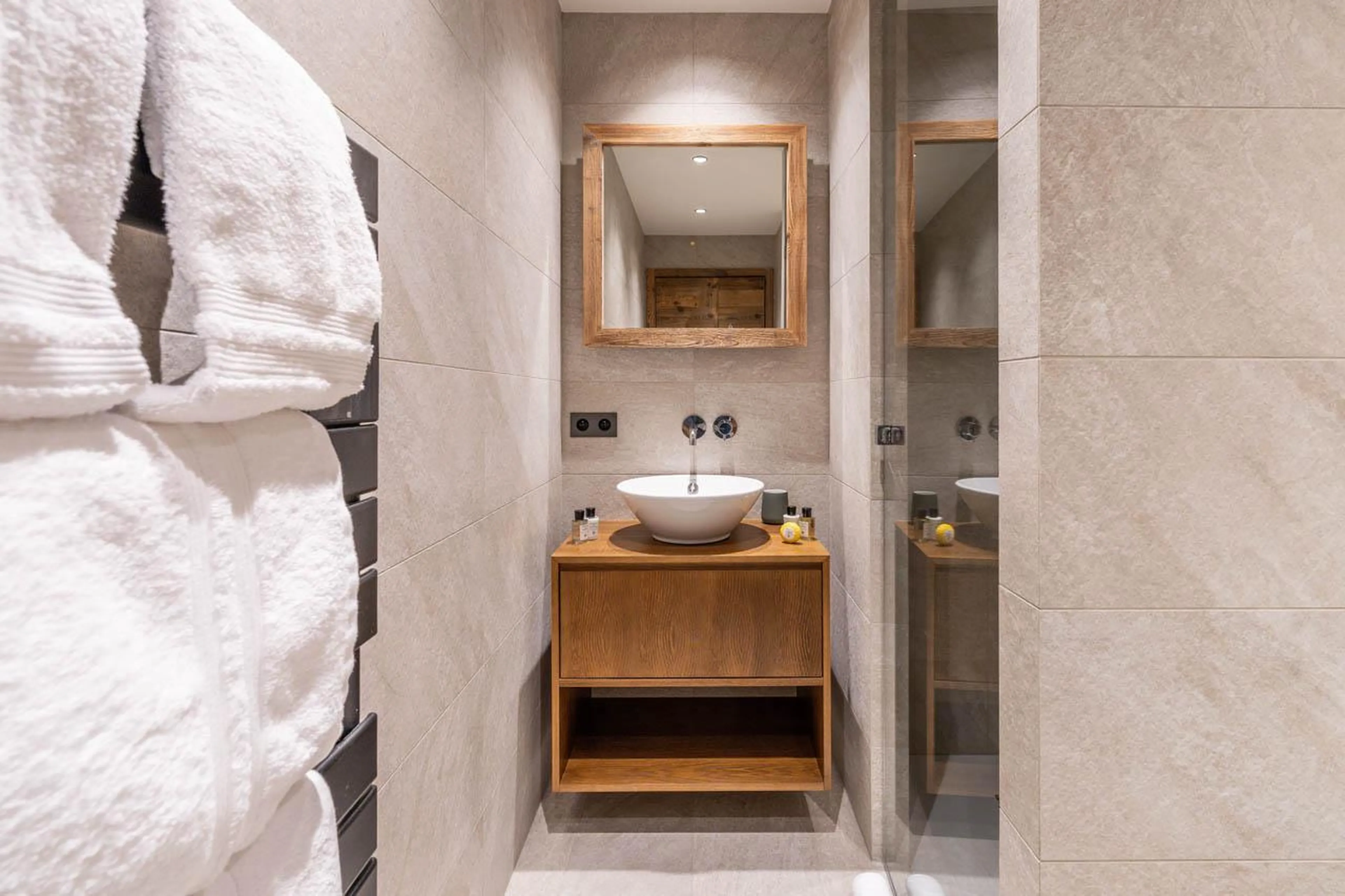 En-suite shower room at Apartment Manej 4 in Courchevel 1850