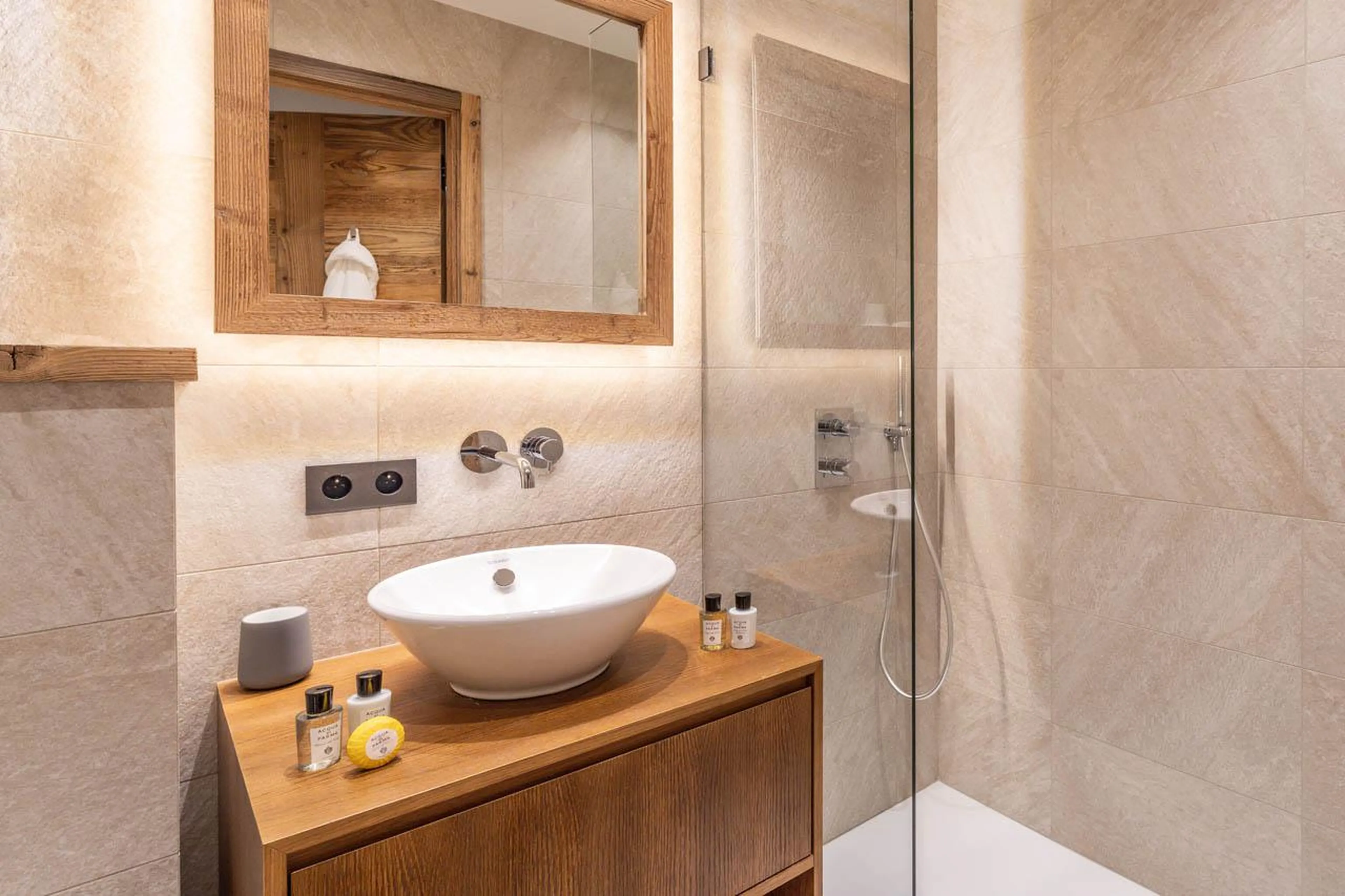 En-suite shower room at Apartment Manej 4 in Courchevel 1850
