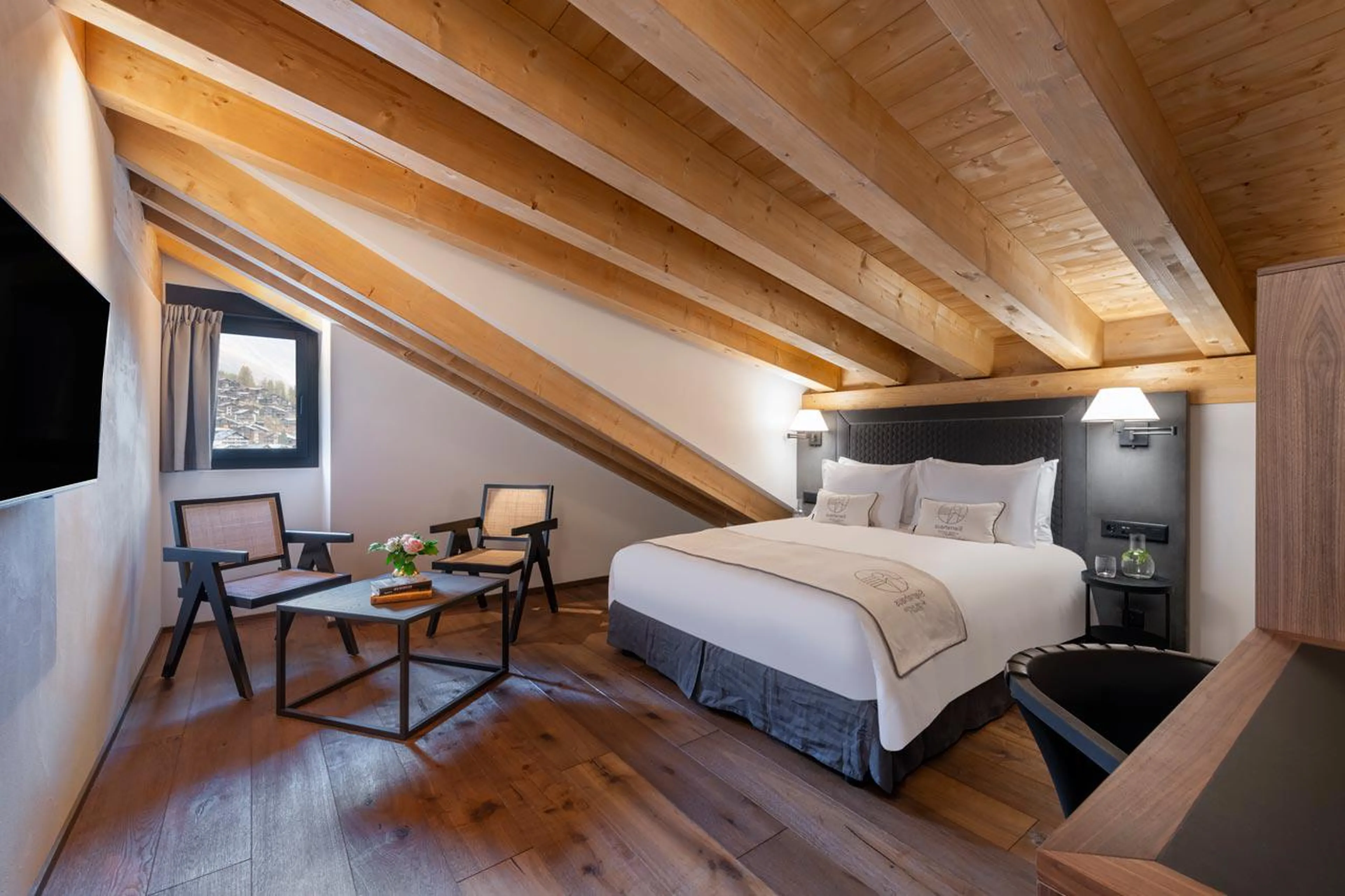 Bedroom two in Matterhorn Penthouse, Zermatt