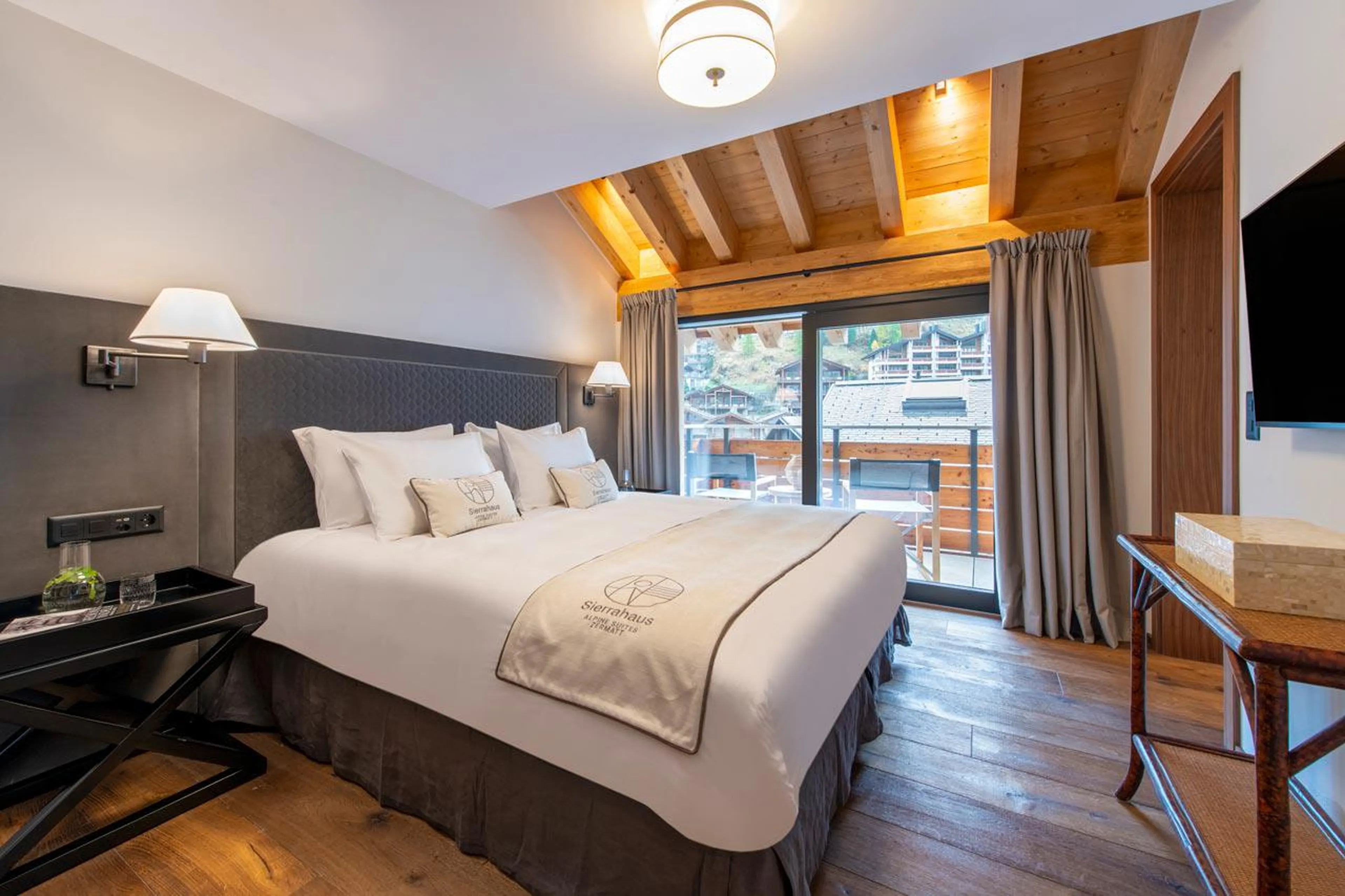 Bedroom four in Matterhorn Penthouse, Zermatt