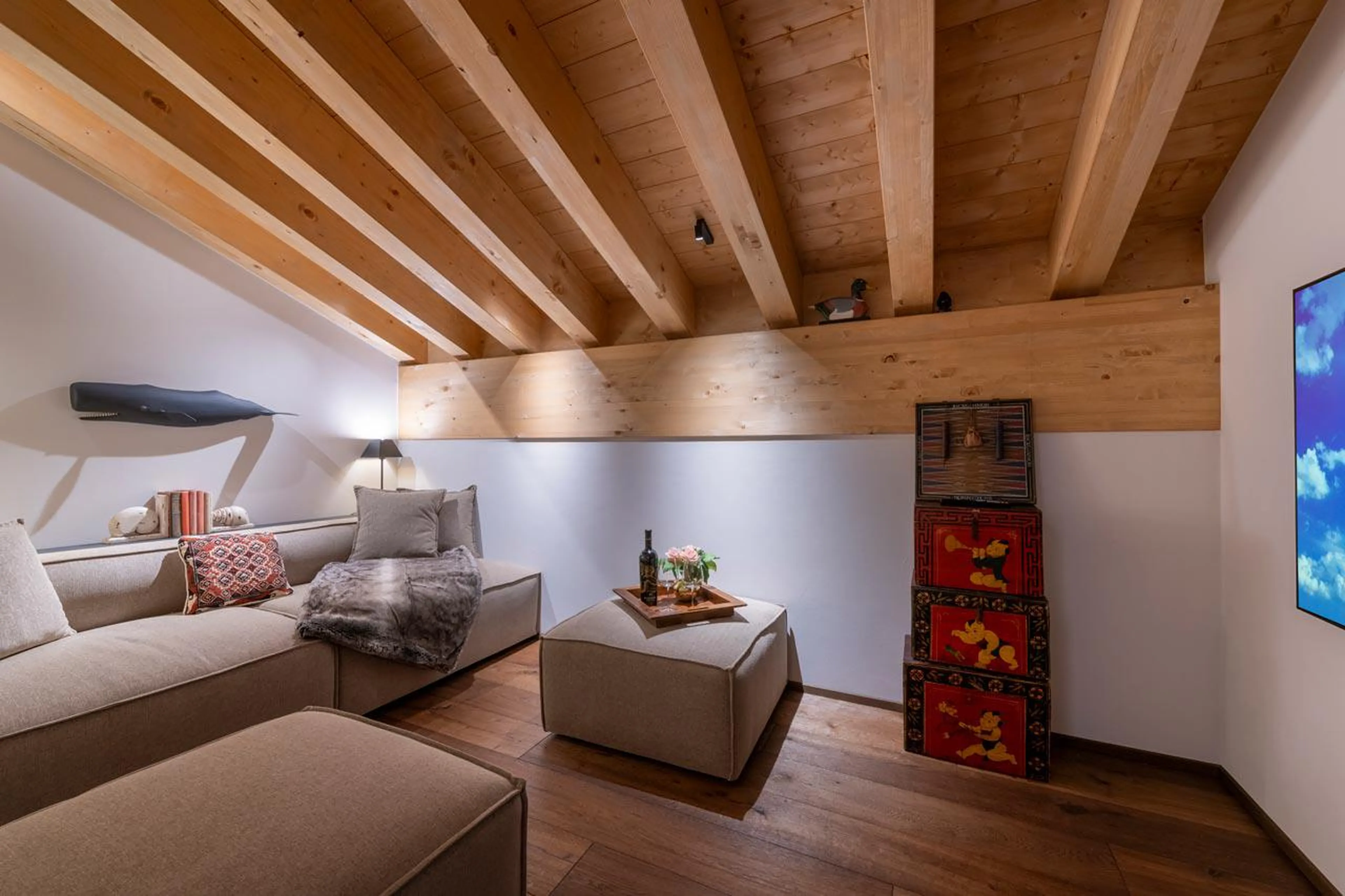 Cinema room in Matterhorn Penthouse, Zermatt