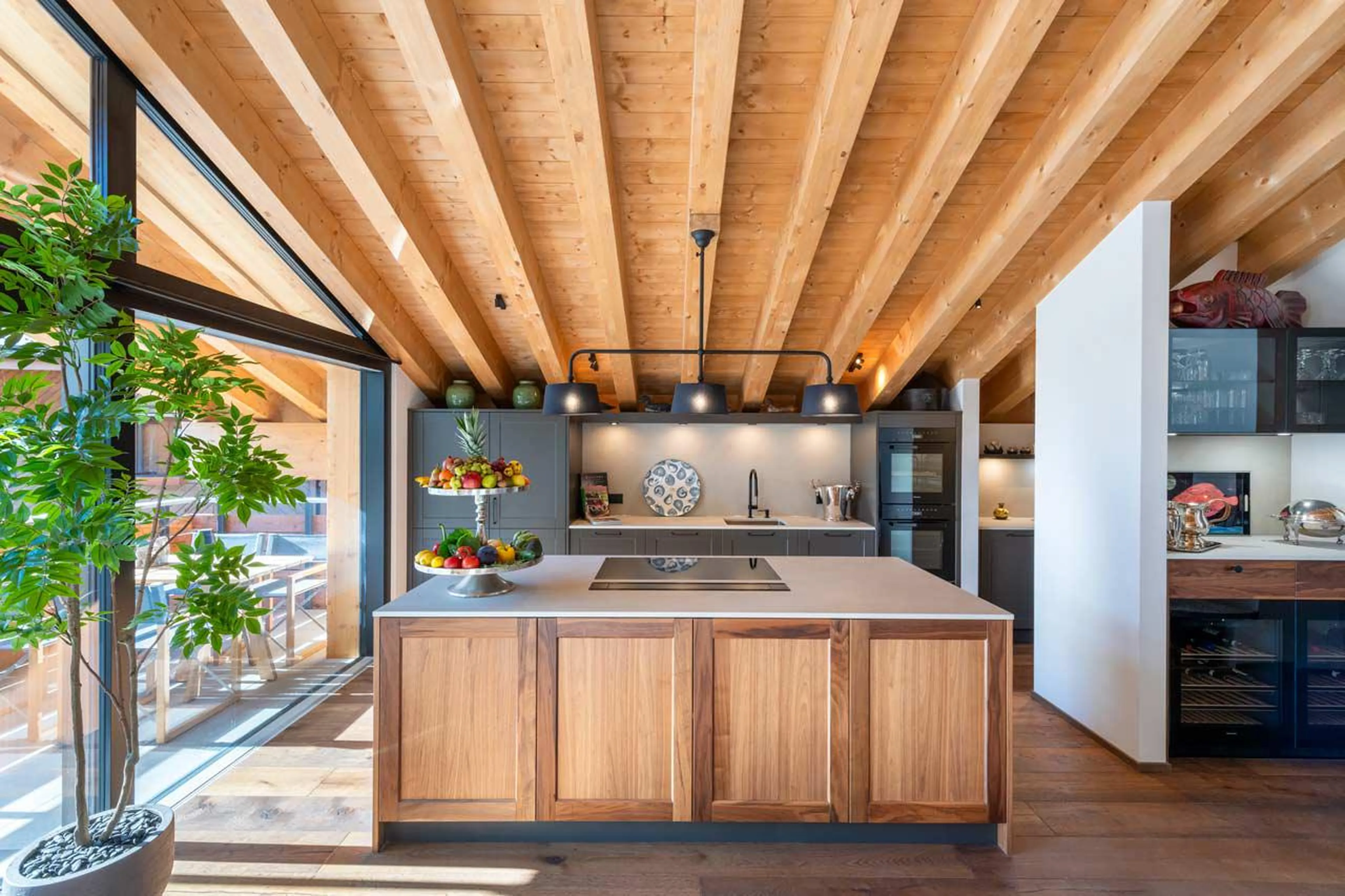 Stylish kitchen in Matterhorn Penthouse, Zermatt