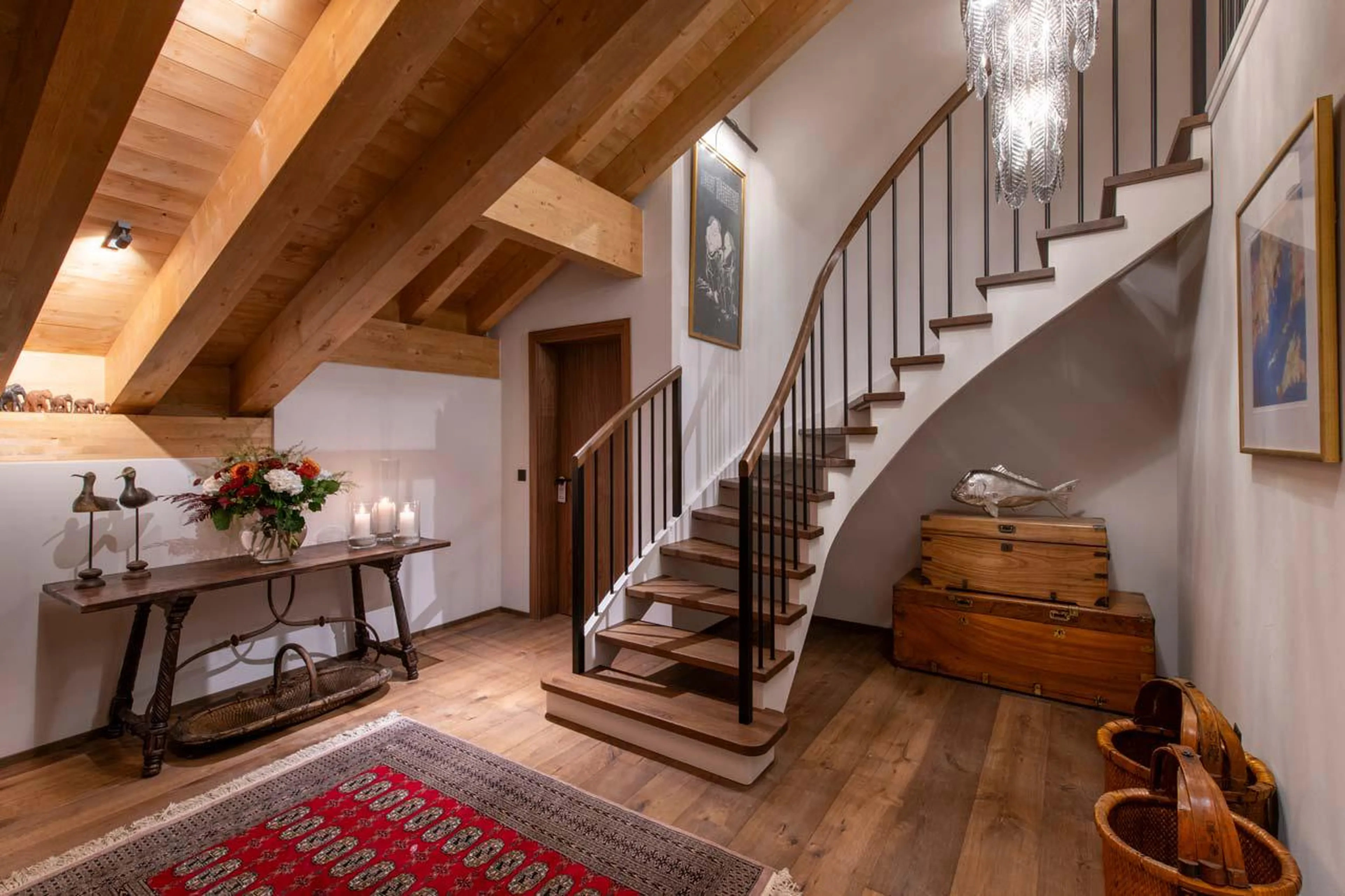 Stairway in Matterhorn Penthouse, Zermatt