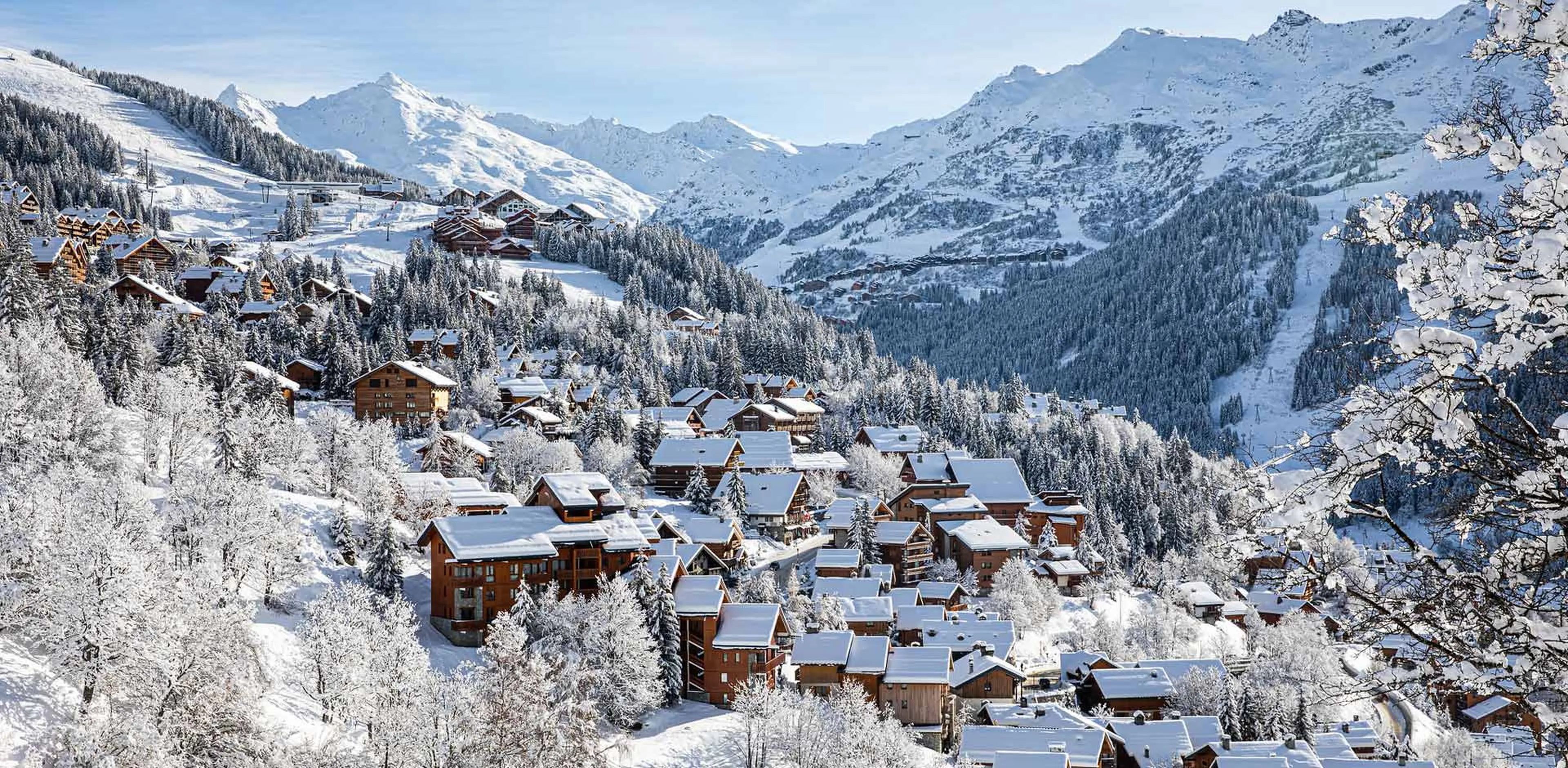 View of Meribel ski resort