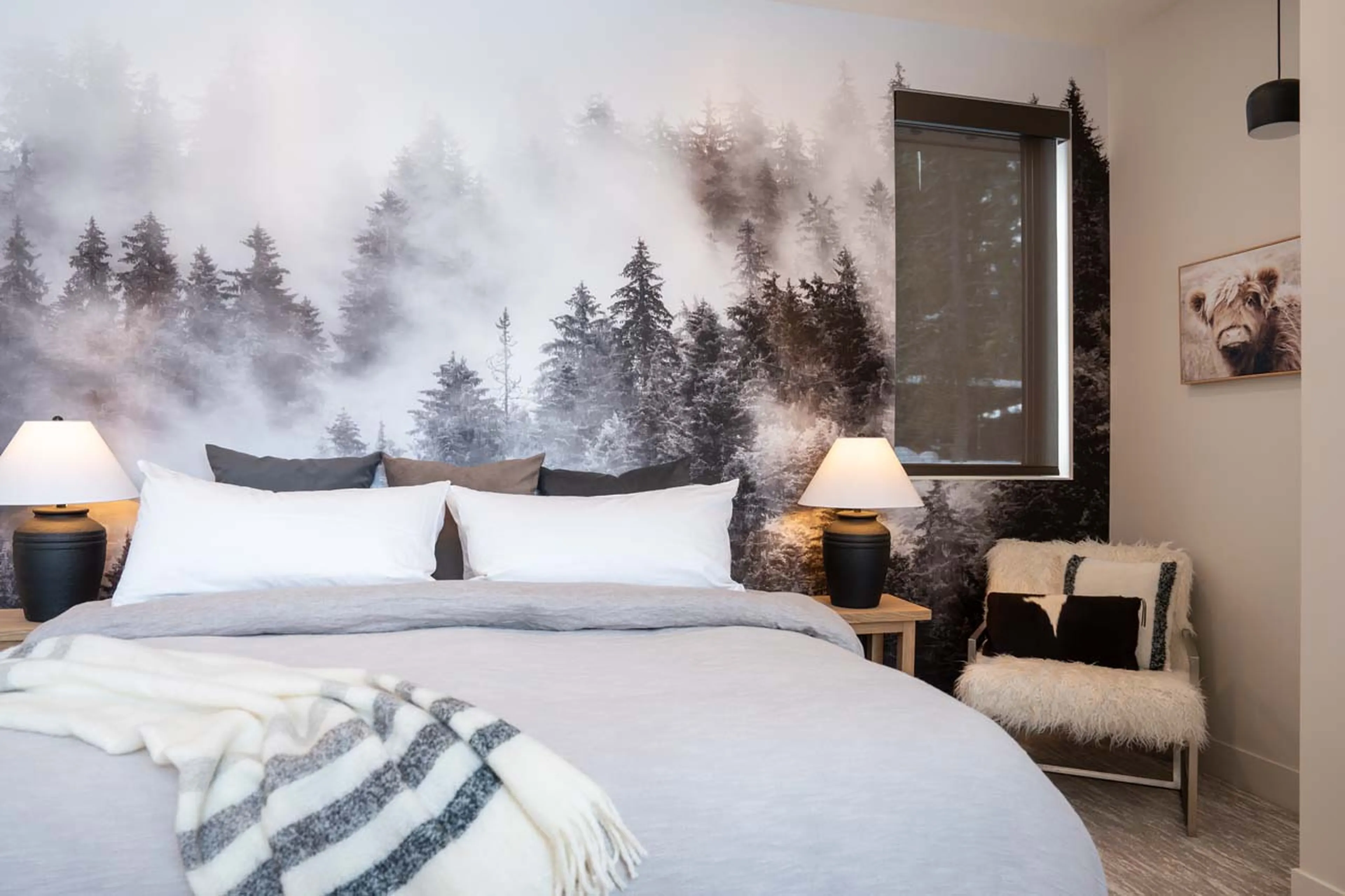 Double bedroom in Mountain Lake Chalet, Revelstoke