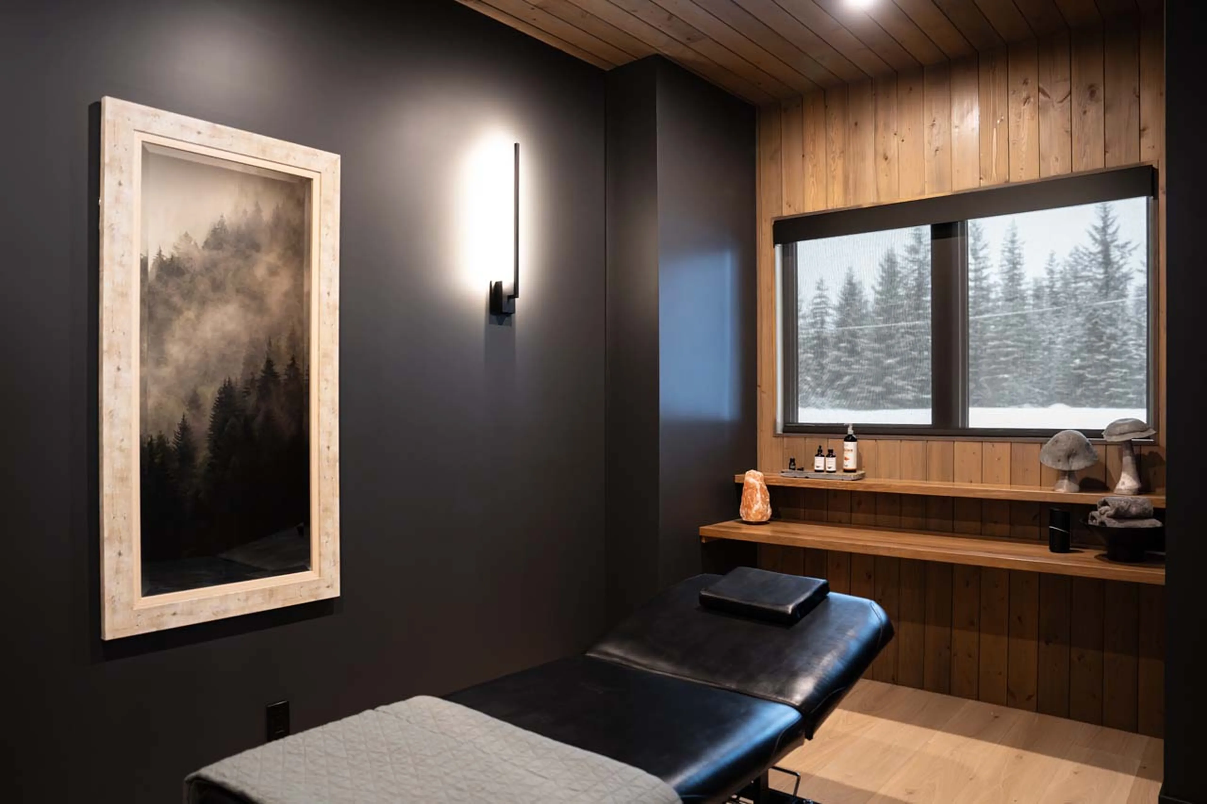 Massage room in Mountain Lake Chalet, Revelstoke