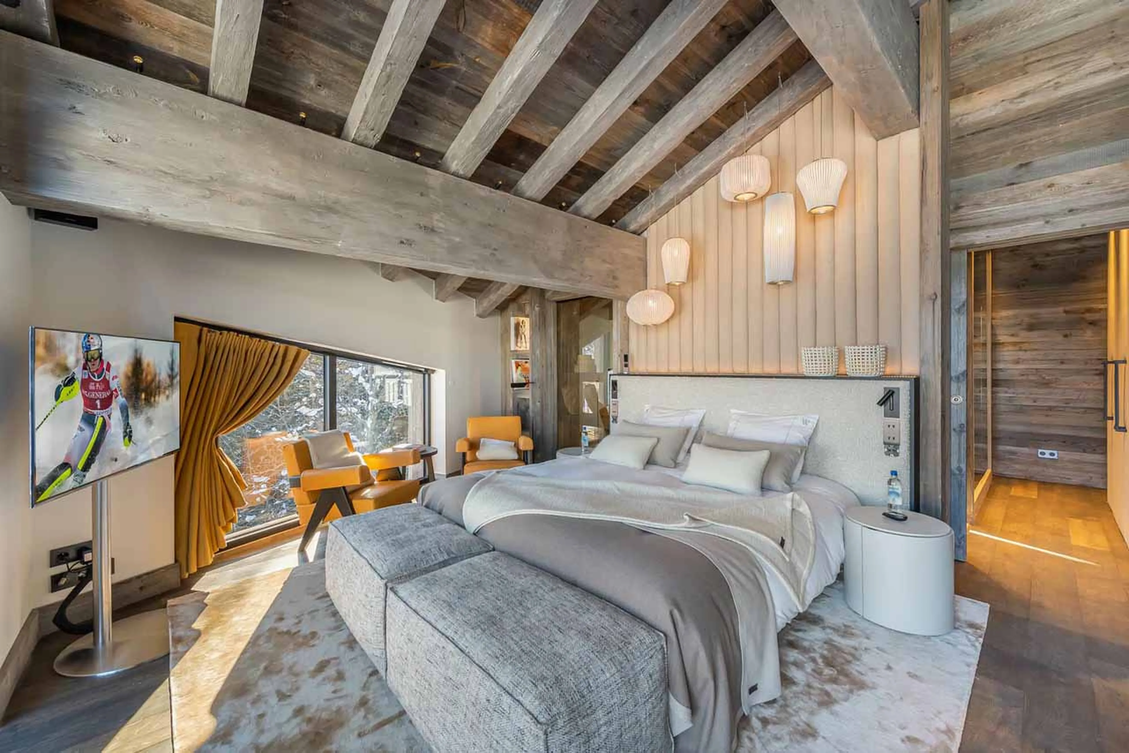 Master bedroom at Chalet White Sand in Courchevel 1550