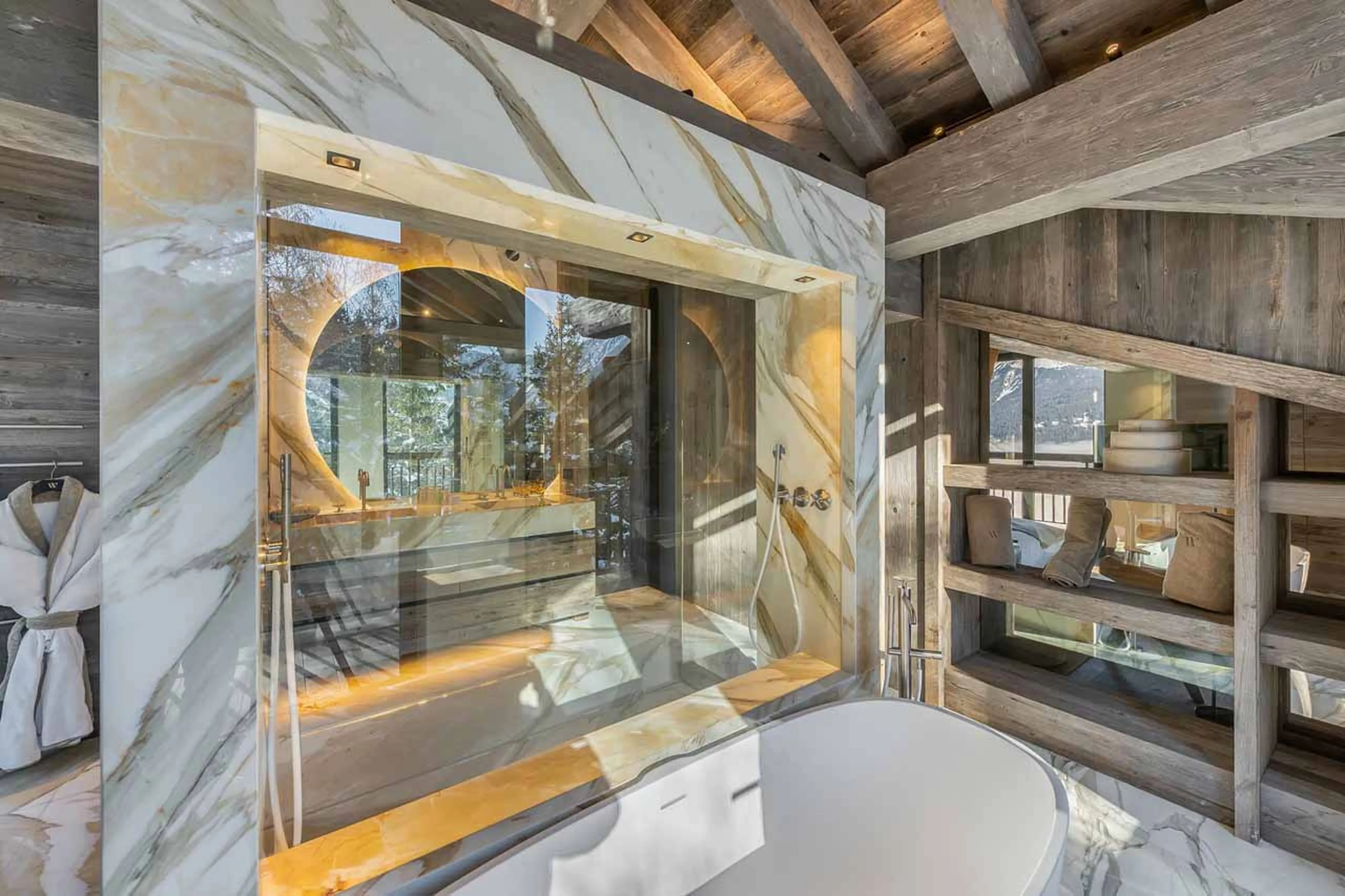 Bathroom one at Chalet White Sand in Courchevel 1550