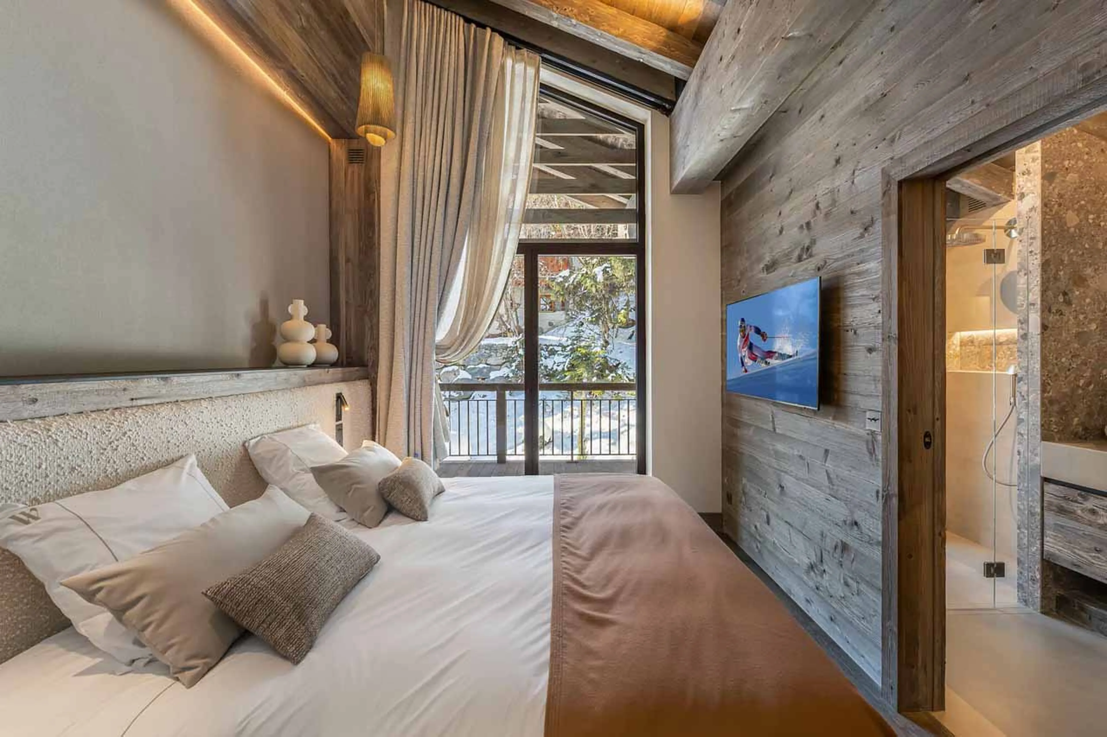 Bedroom two at Chalet White Sand in Courchevel 1550