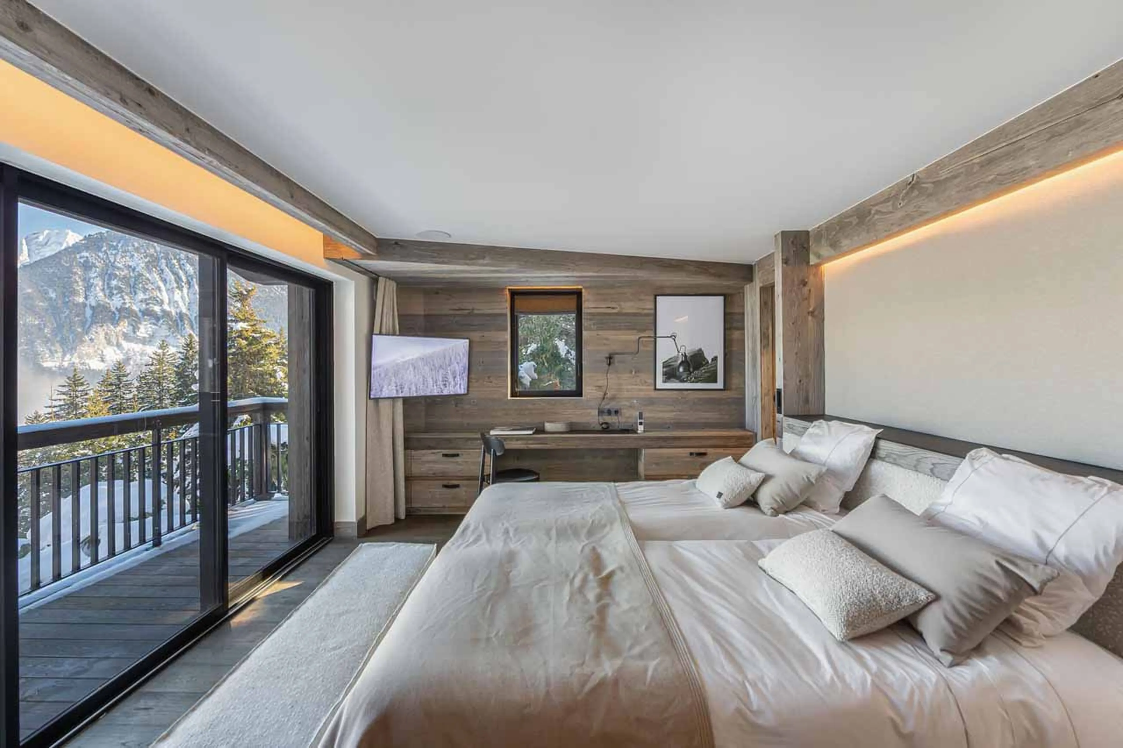 Bedroom three at Chalet White Sand in Courchevel 1550