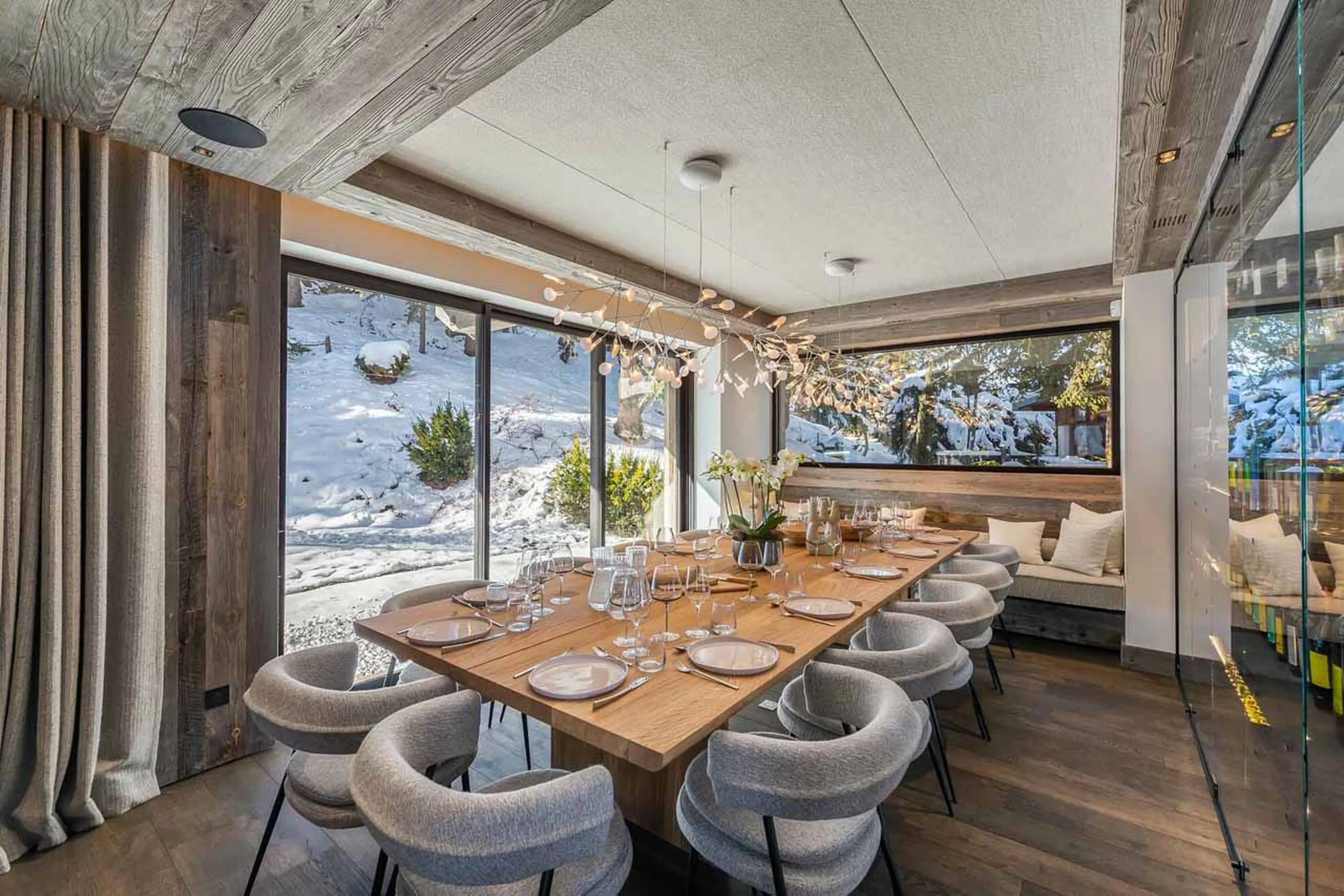 Dining room at Chalet White Sand in Courchevel 1550