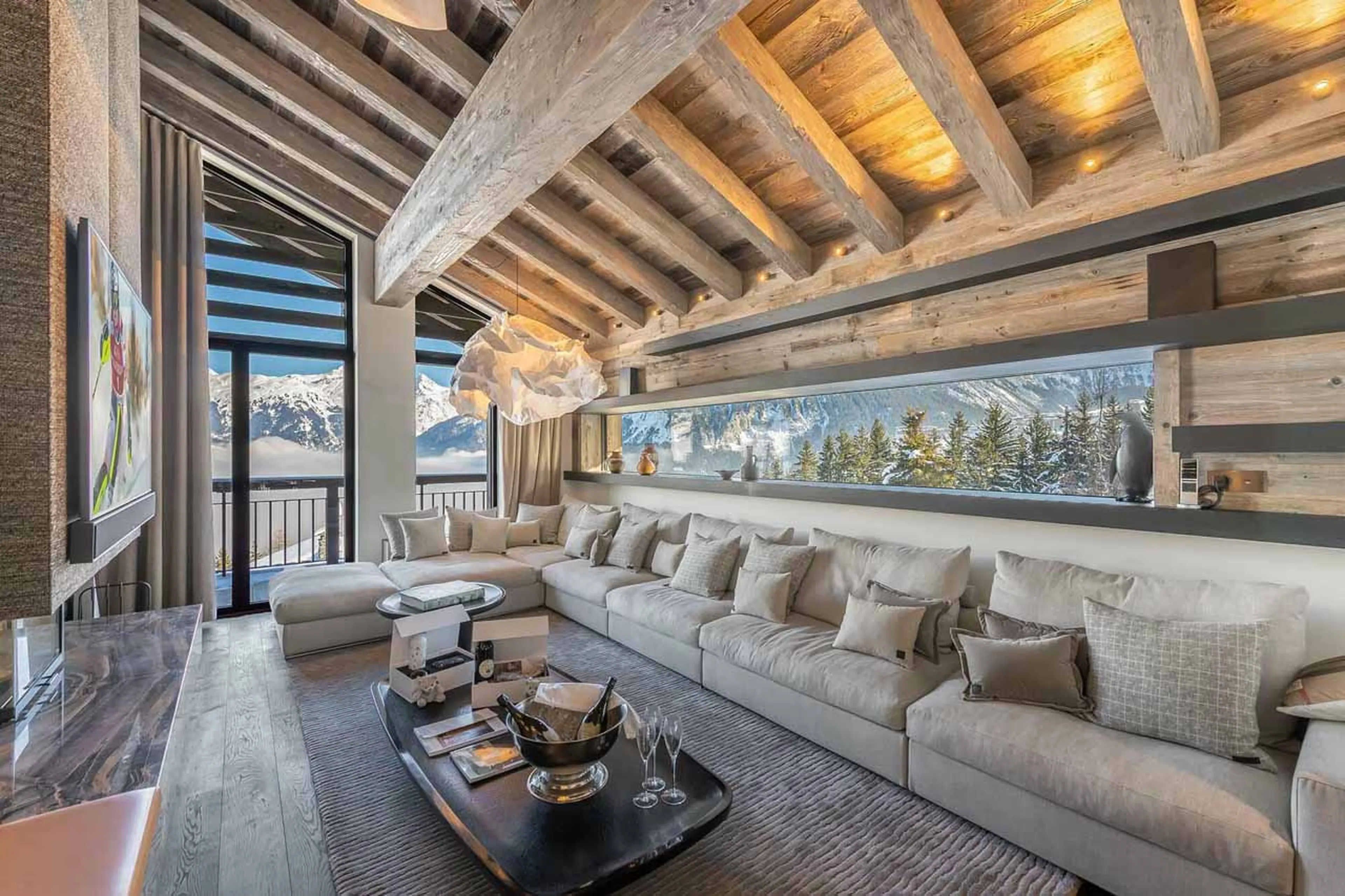 Sofas at Chalet White Sand in Courchevel 1550