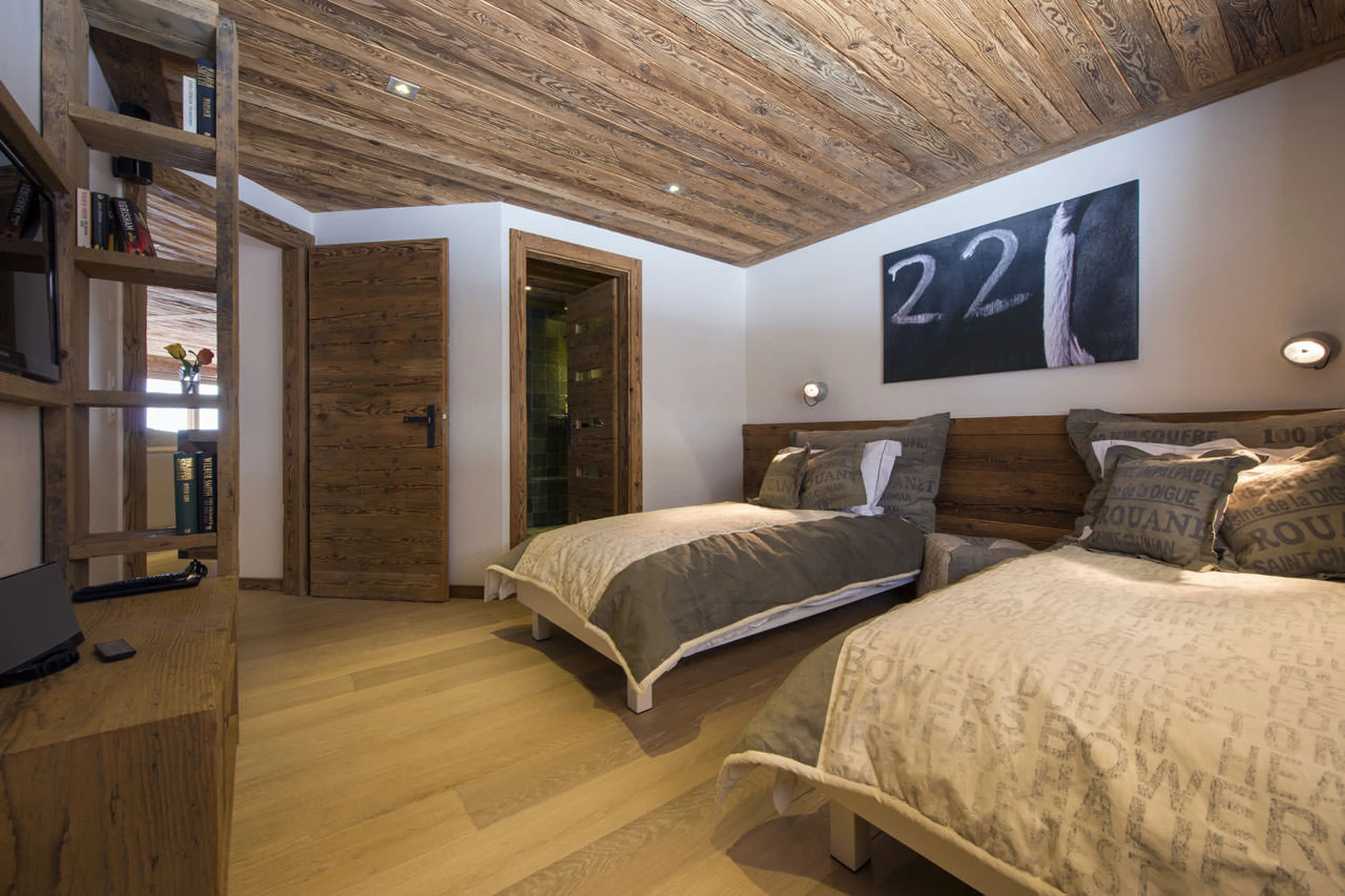 Bedroom three twin/double at Exterior of No. 5 Apartment 4 in Verbier