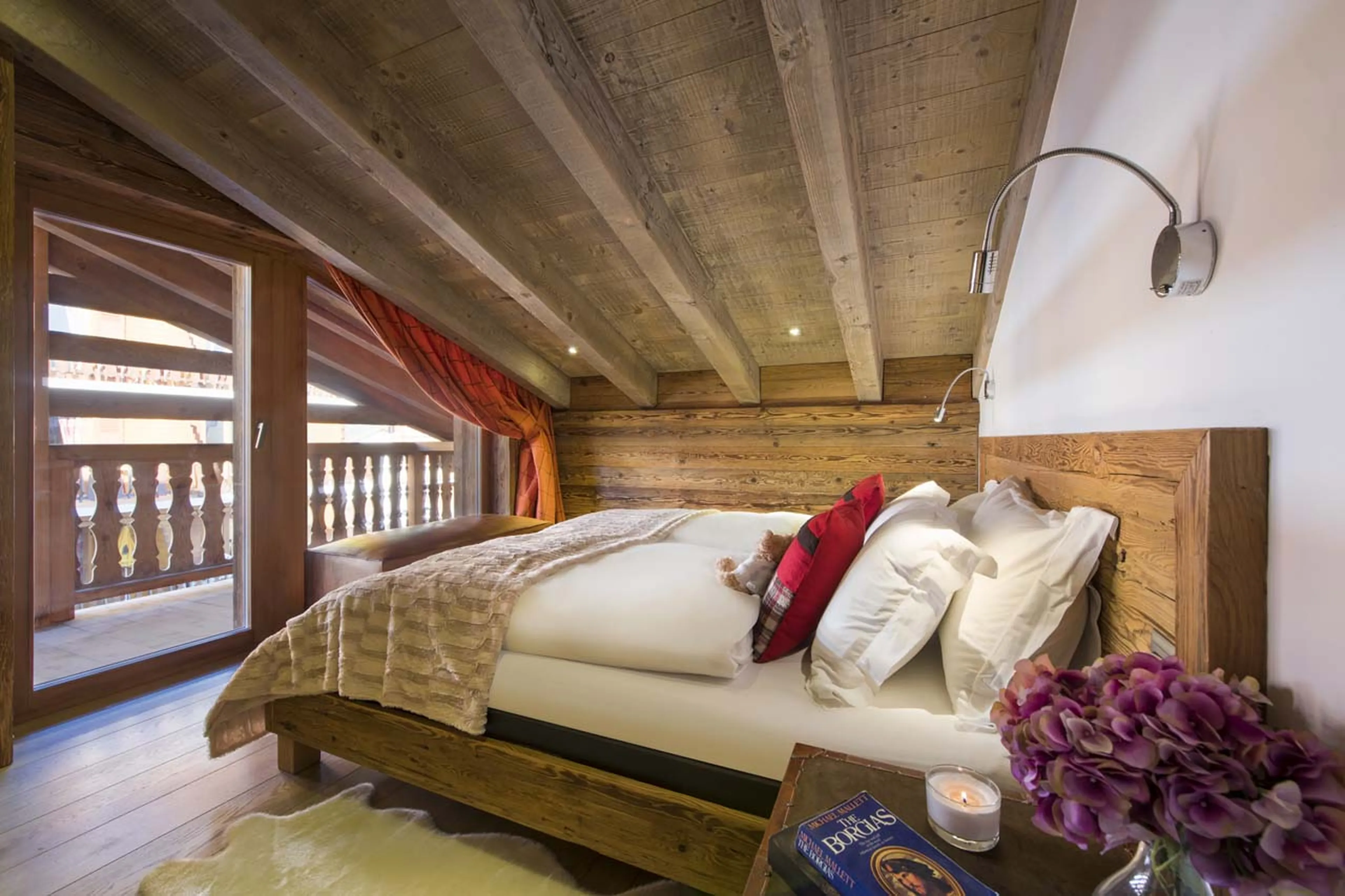 Bedroom three at No. 5 Penthouse in Verbier