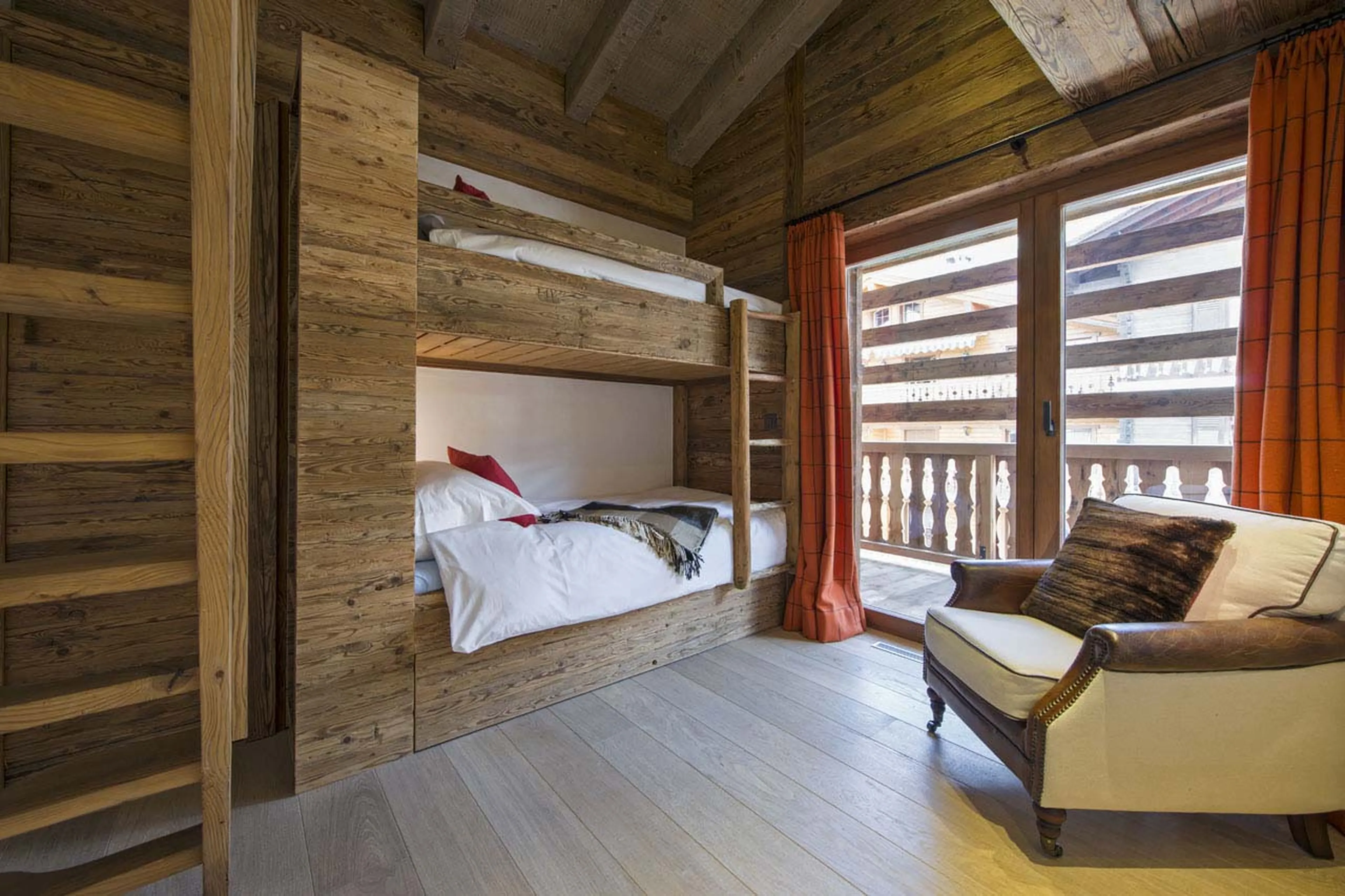 Bunk bedroom at No. 5 Penthouse in Verbier