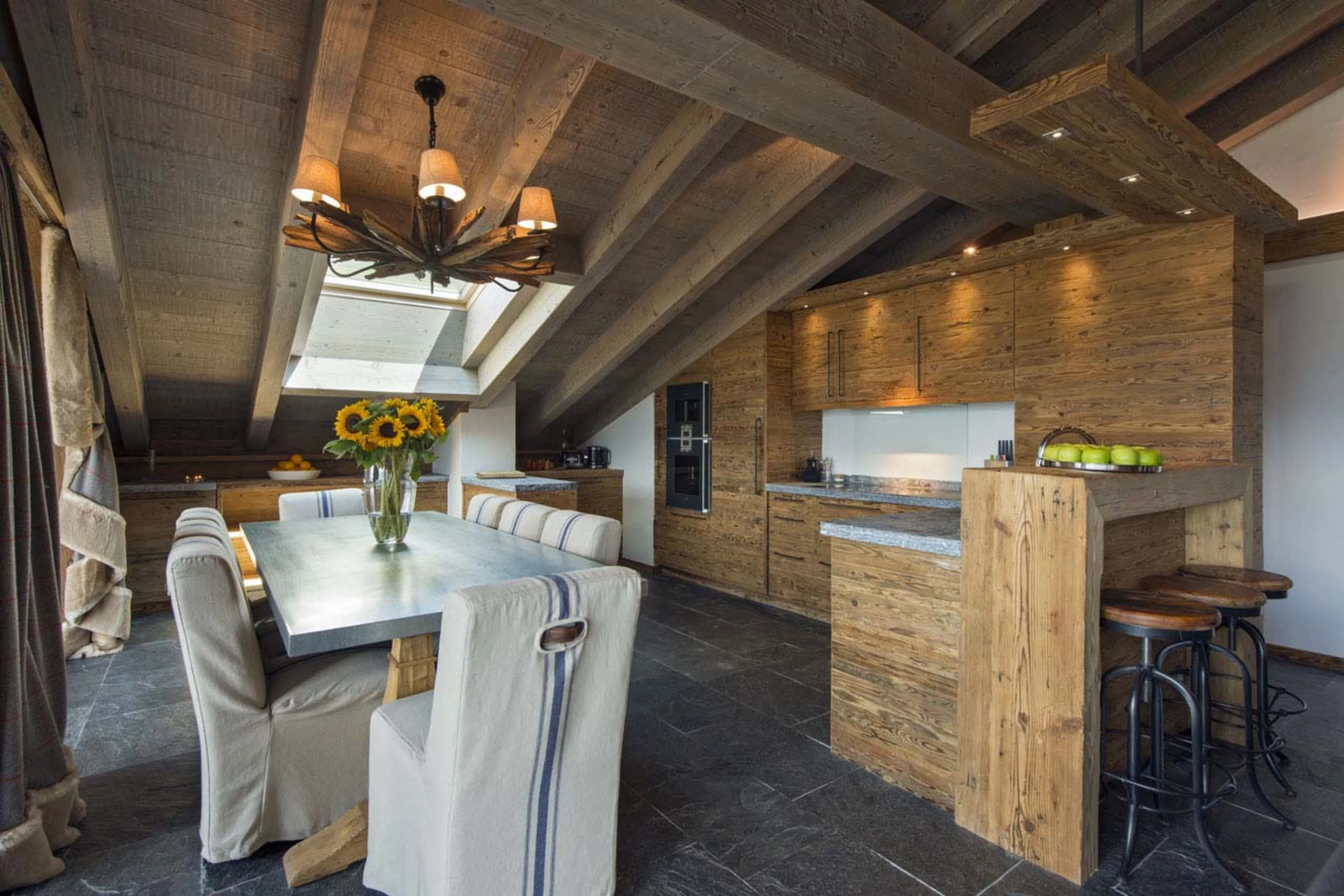 Breakfast bar at No. 5 Penthouse in Verbier
