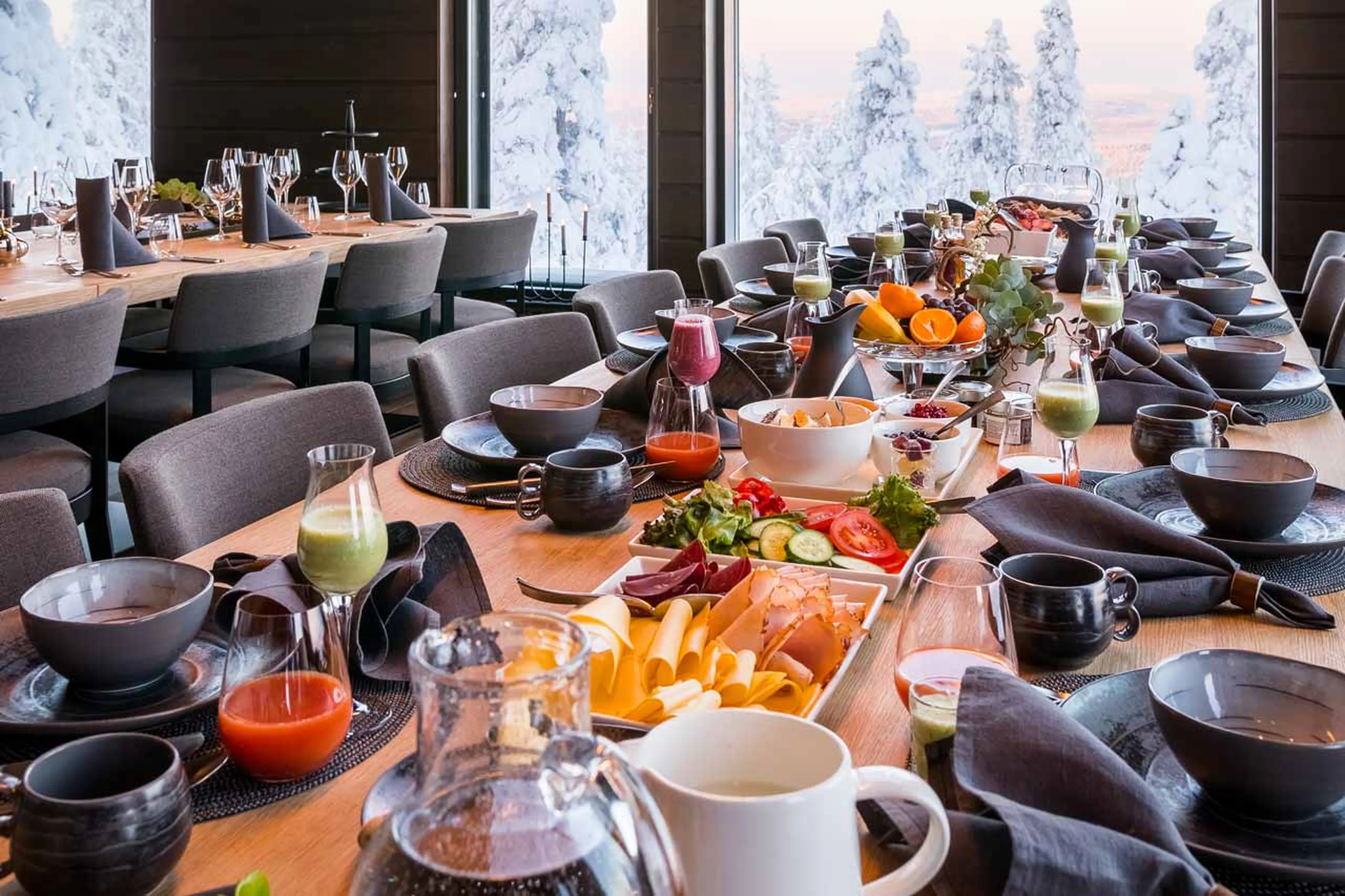 Breakfast at Octola Private Wilderness in Finland