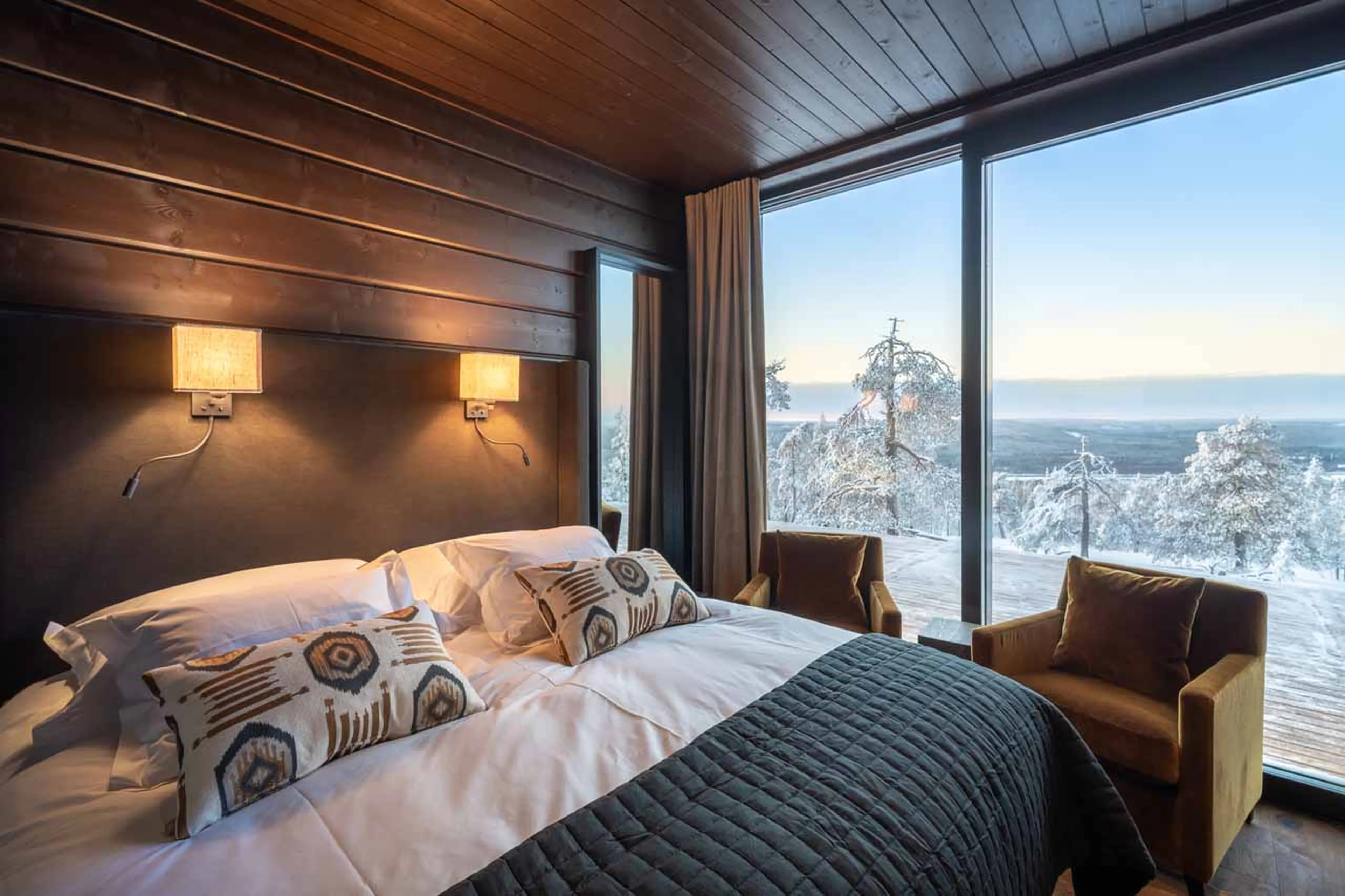 Terrace access at Octola Villa in Arctic Finland