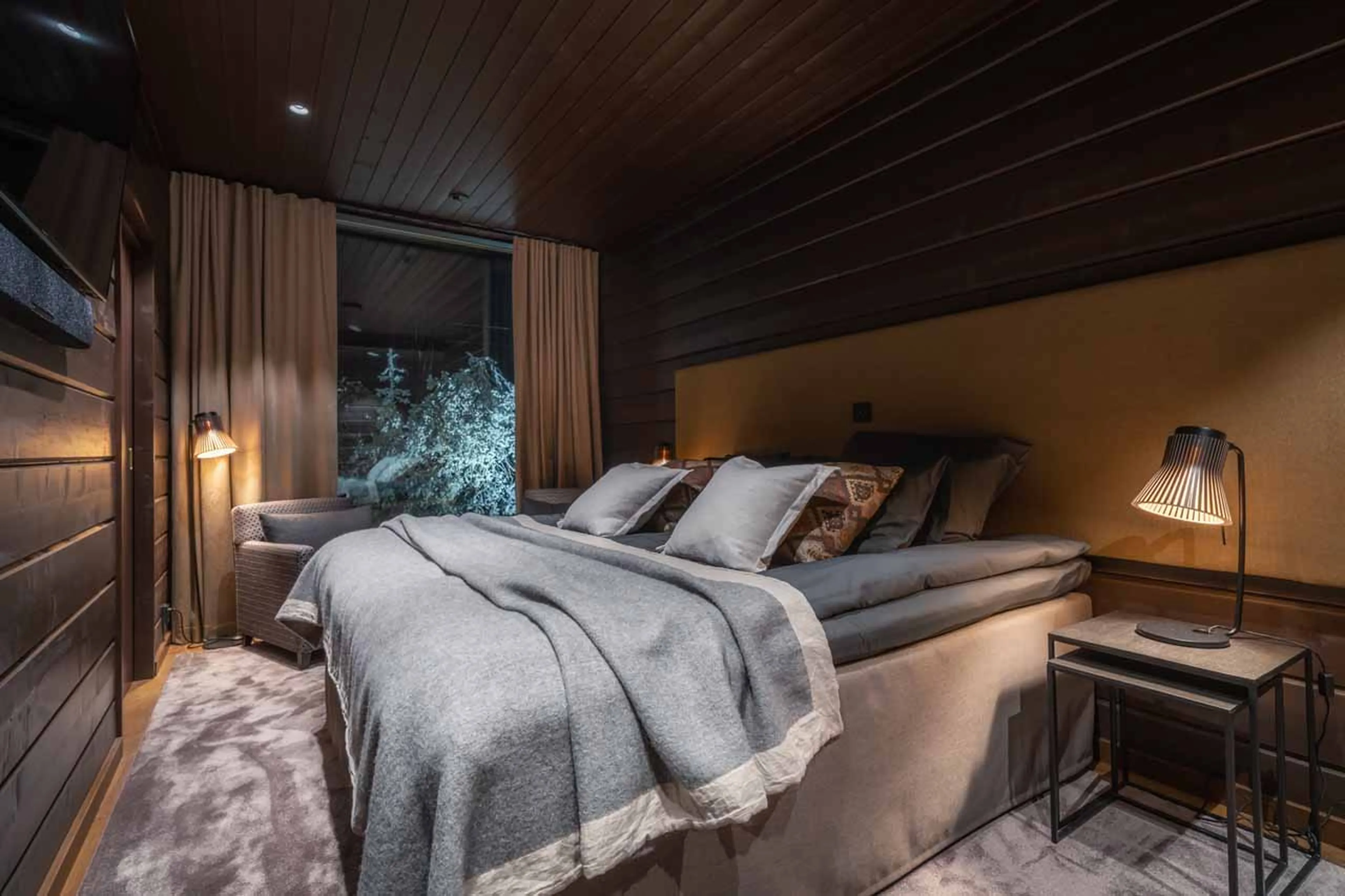 Bedroom two at Octola Villa in Arctic Finland