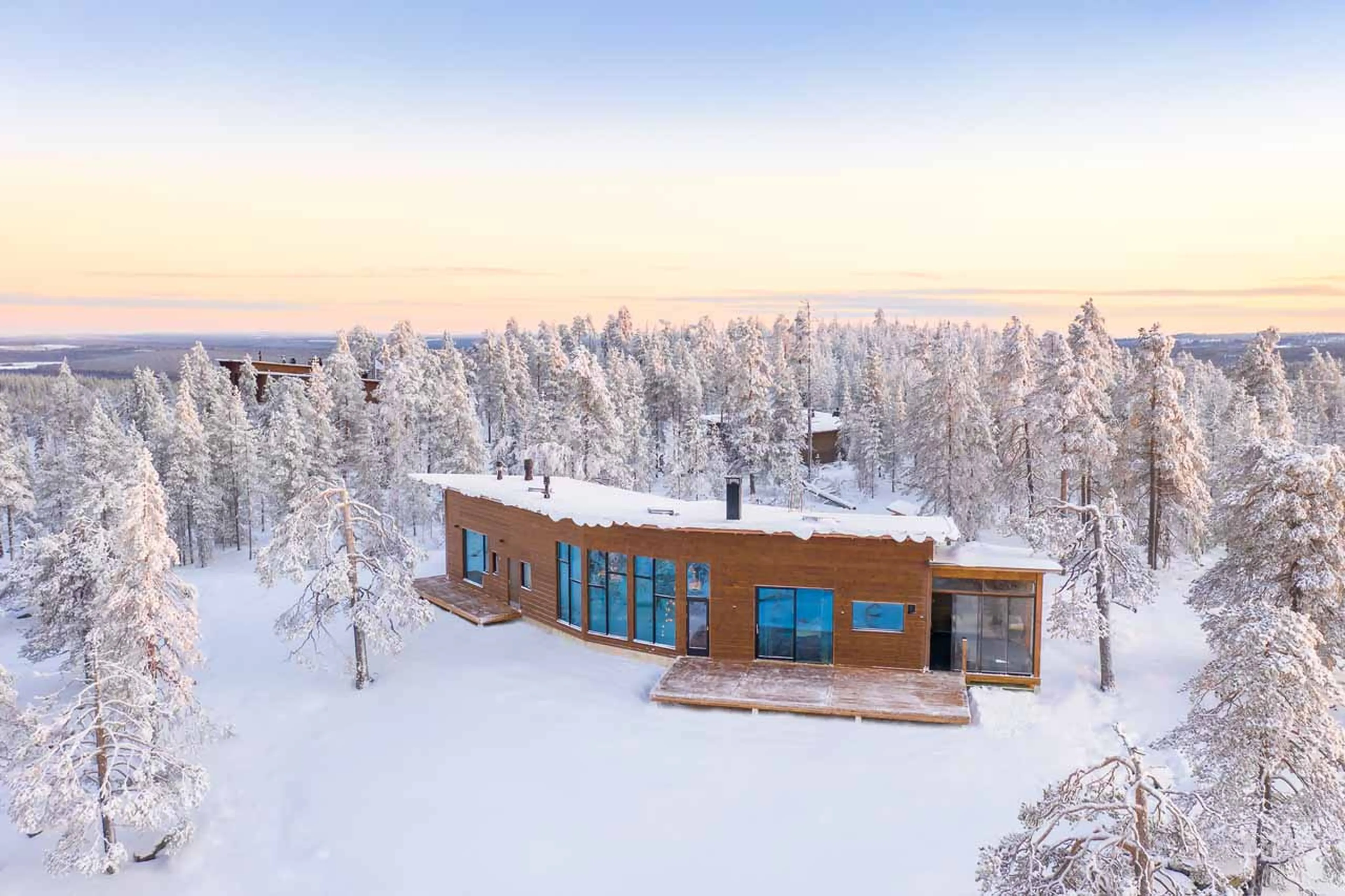Exterior of Octola Villa in Arctic Finland