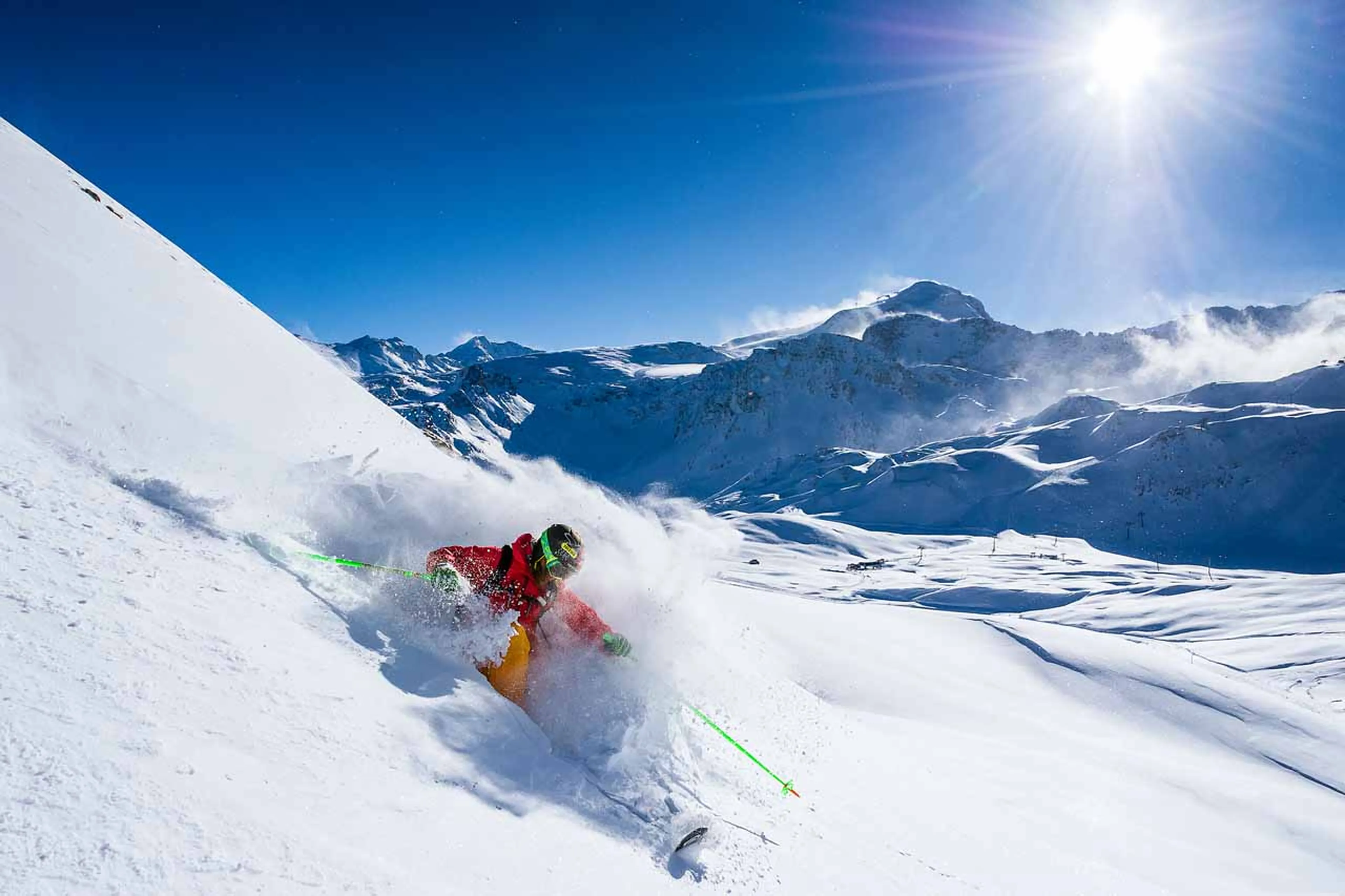 Off-piste skiing in Tignes
