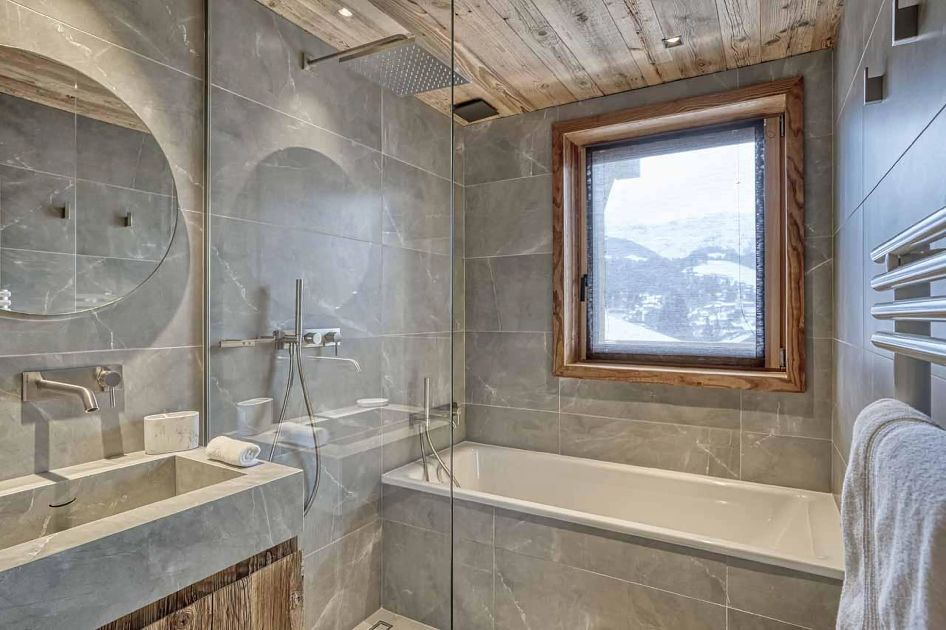 Bathroom three at Chalet 141 in Megeve