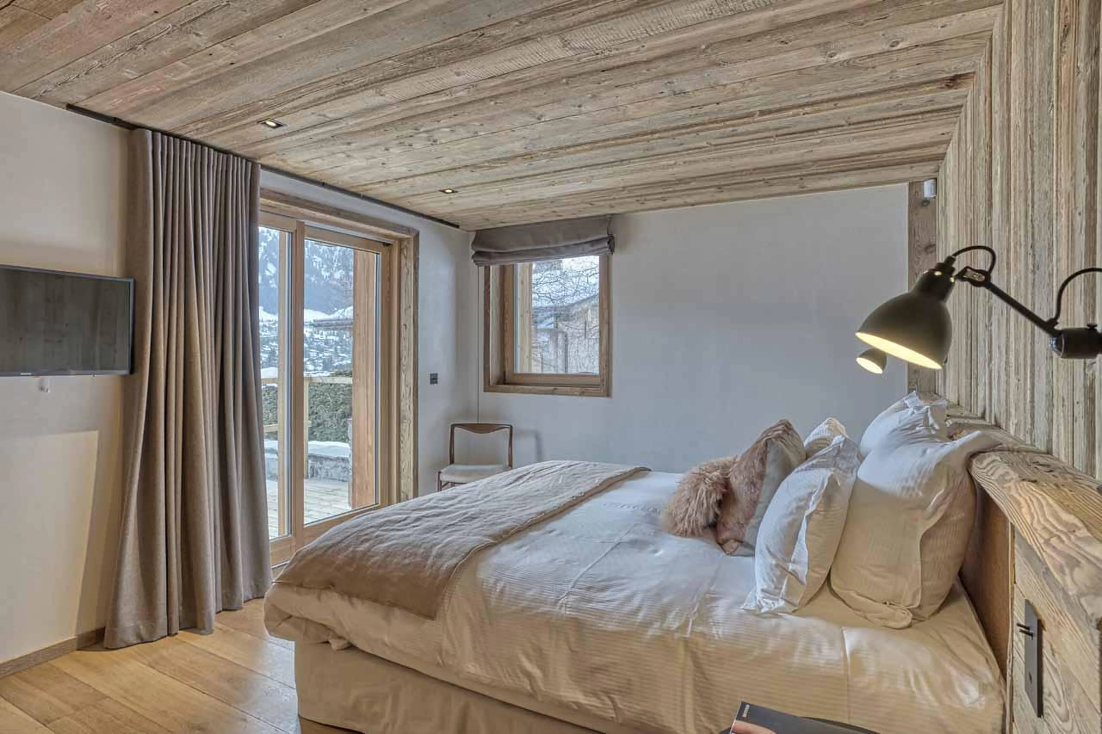 Bedroom three at Chalet 141 in Megeve