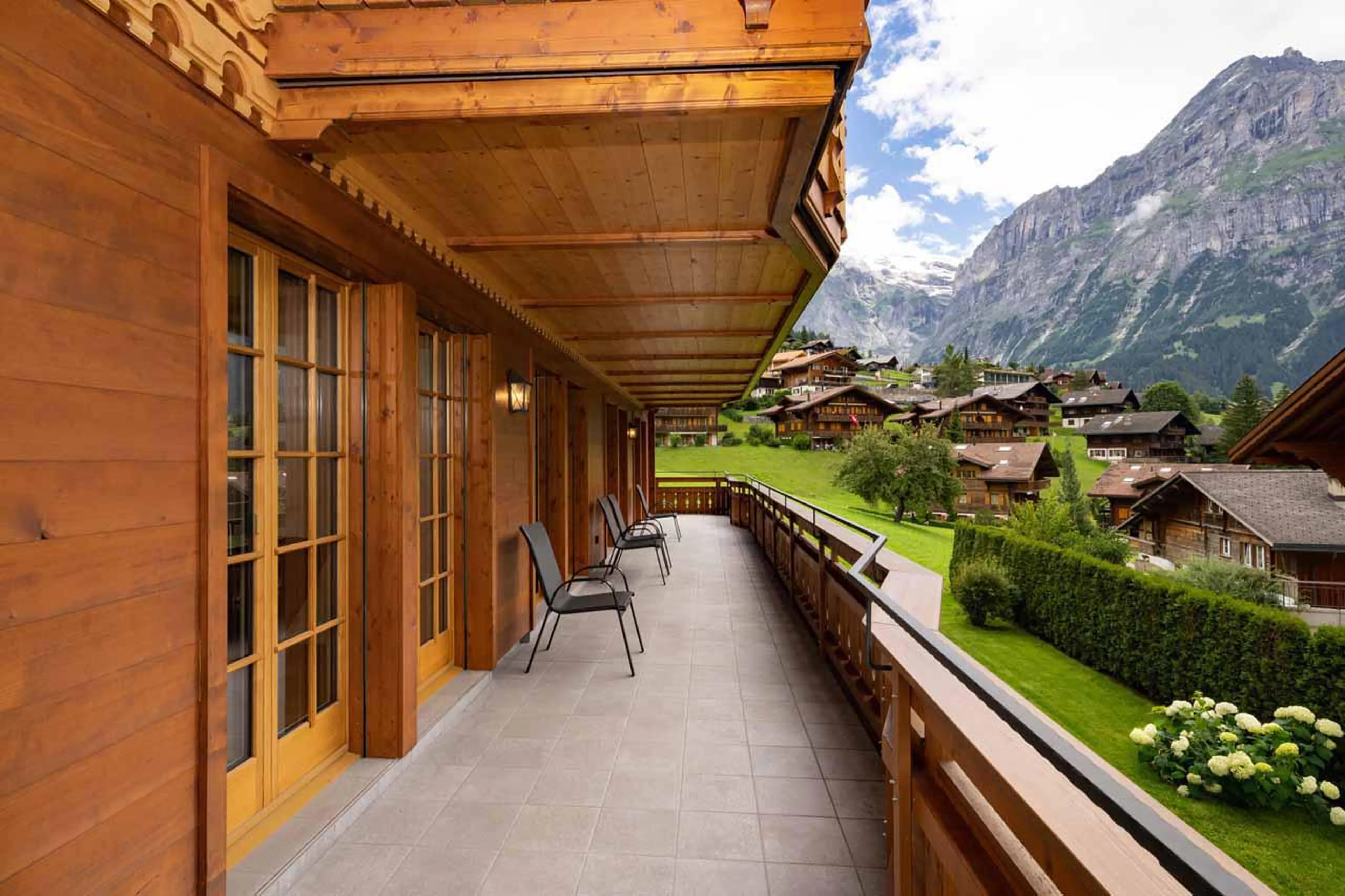 Balcony area at Chalet Alia in Grindelwald