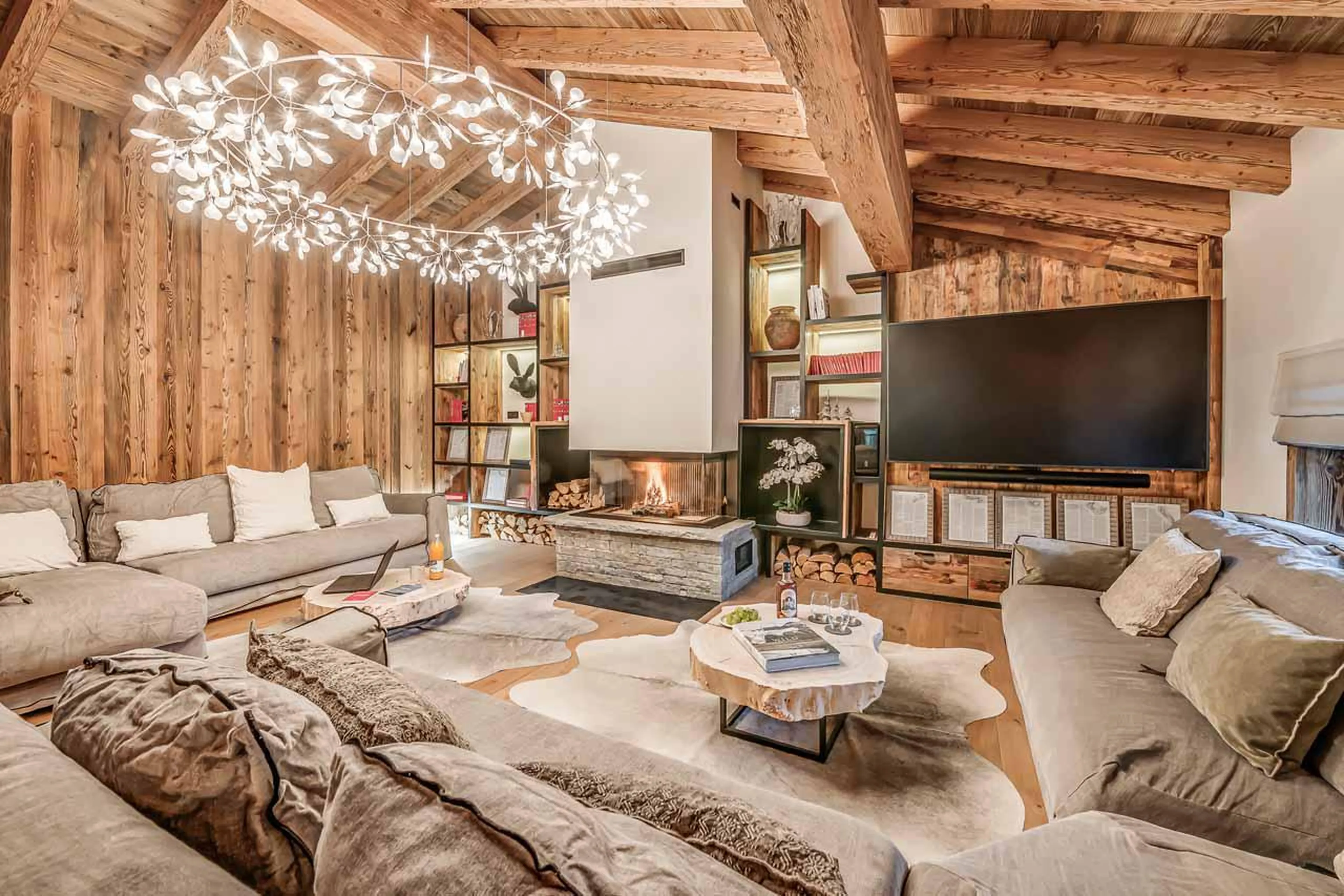 Spacious living area in Chalet Casa San Bernardo