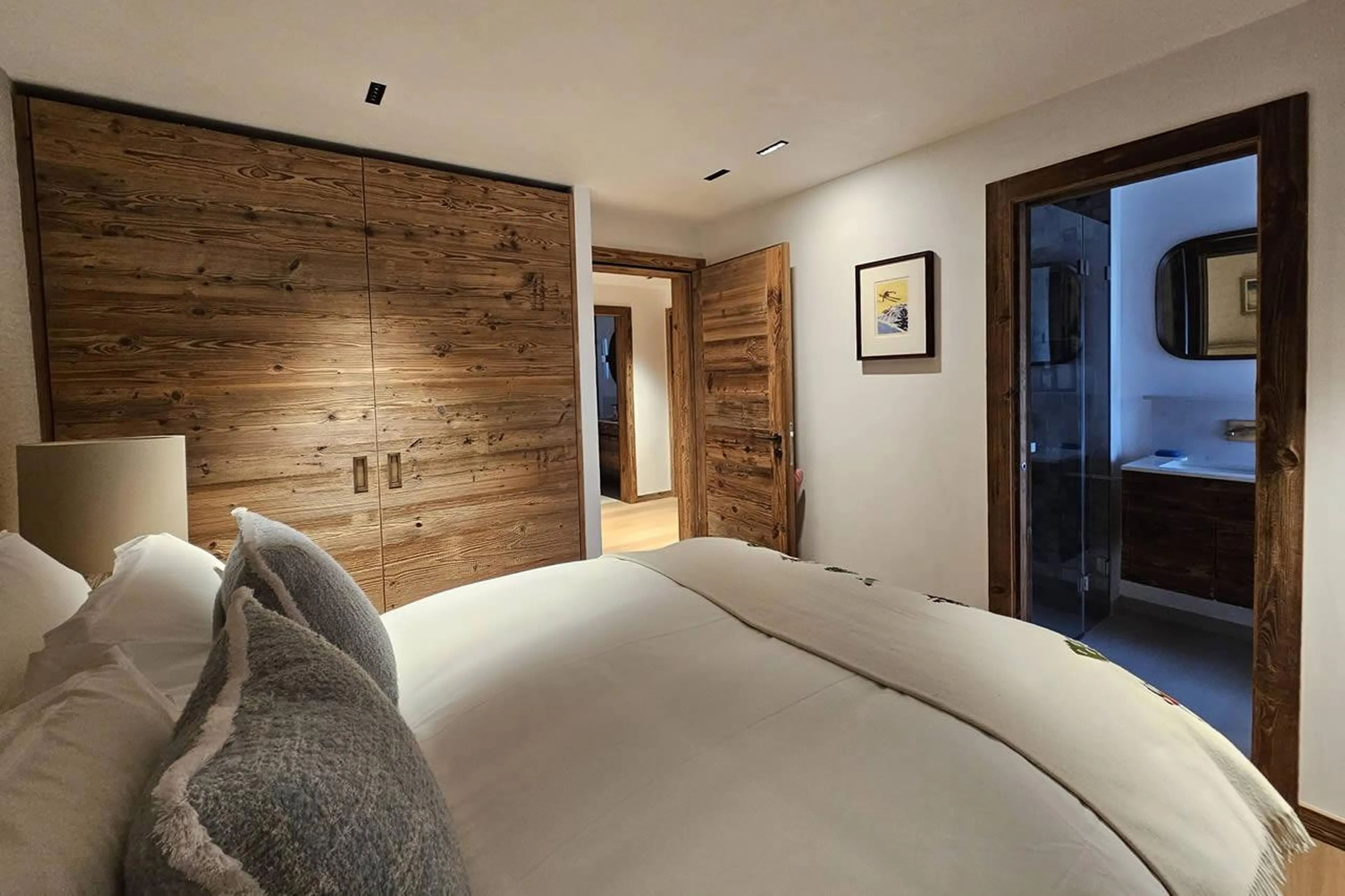 Homely double bedroom at Chalet Munro in Verbier
