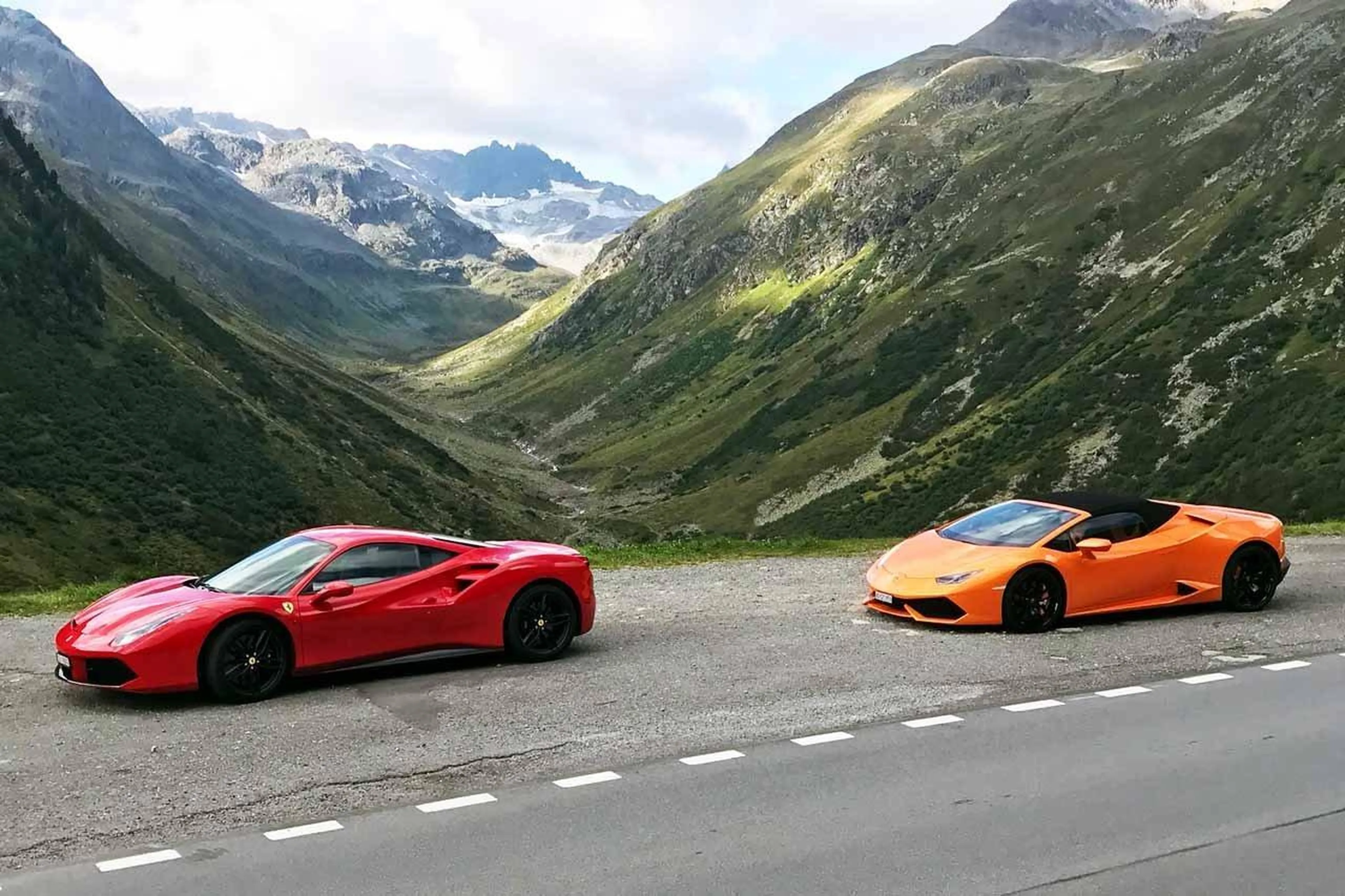 Supercar tour across the Swiss Alps