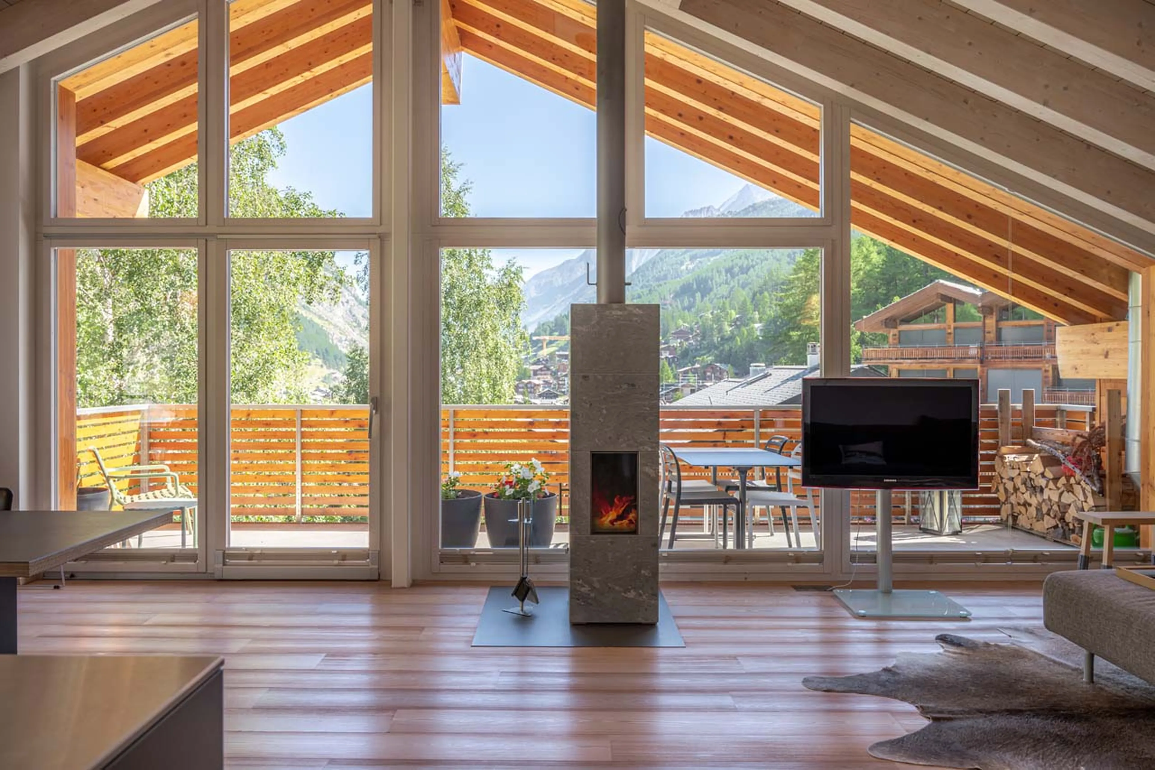 Living area at Parrot Penthouse in Zermatt