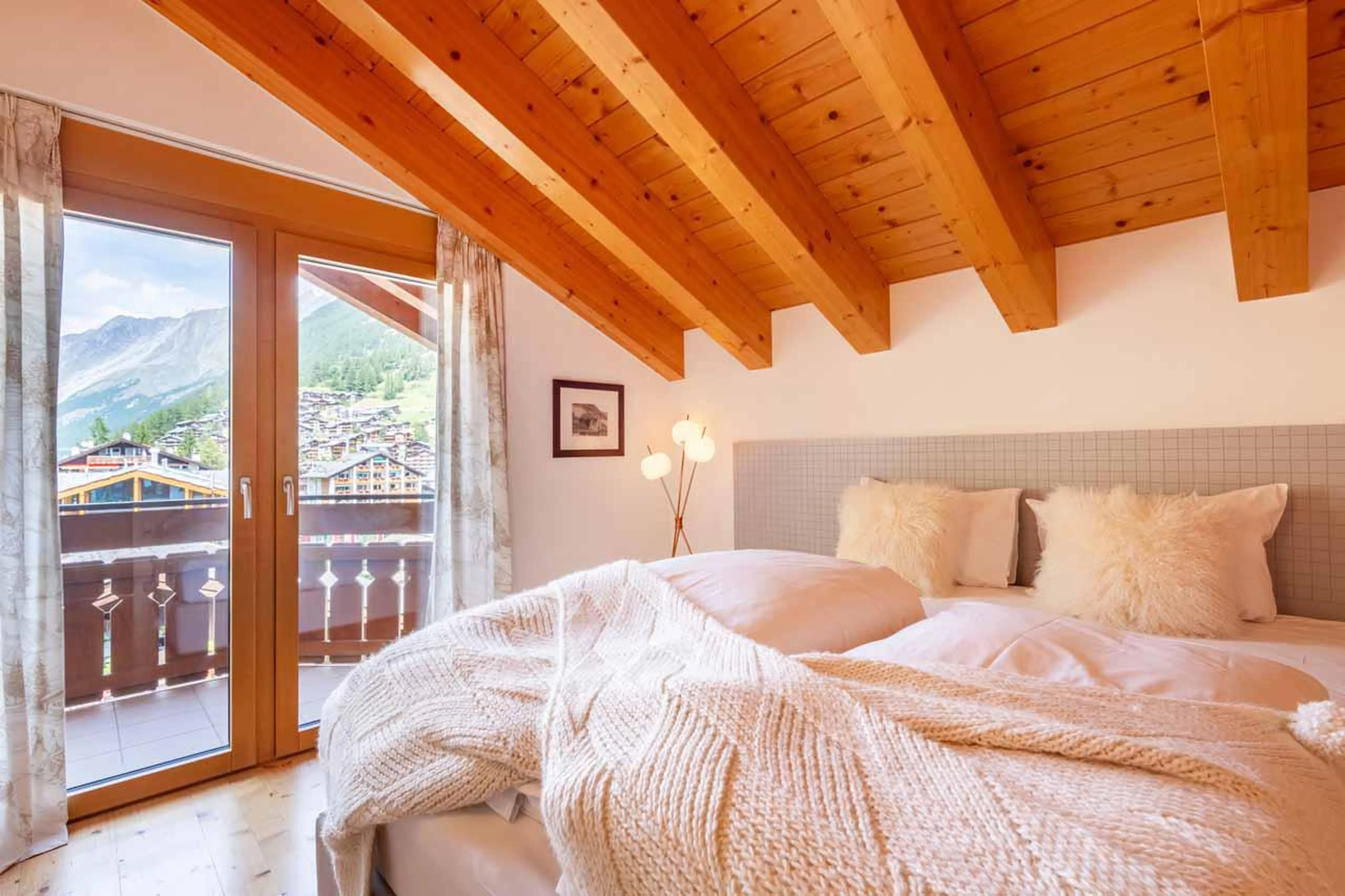 Bedroom three at Penthouse Annyvonne in Zermatt