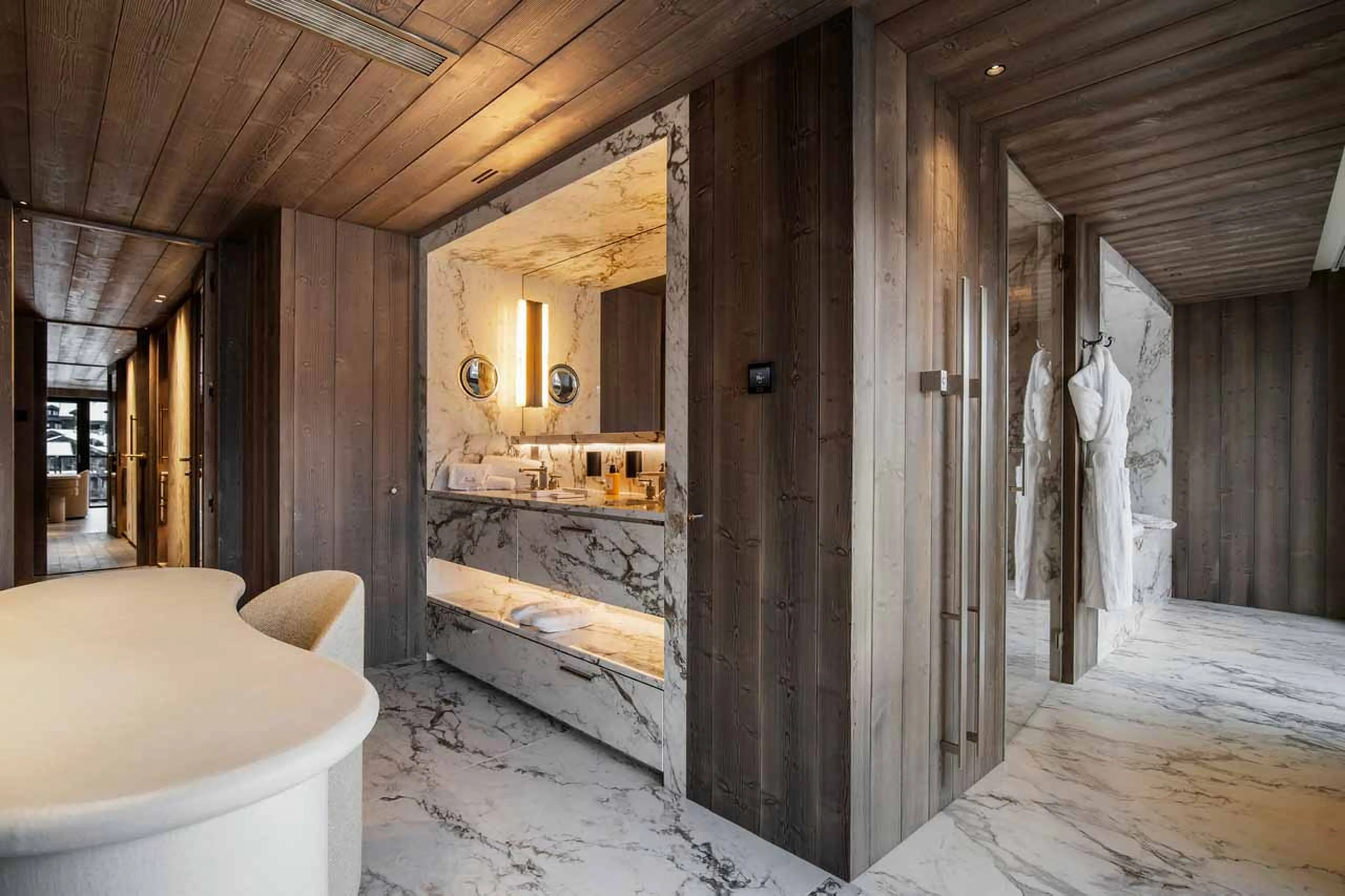 En-suite bathroom in Atmosphere Penthouse, Courchevel 1850