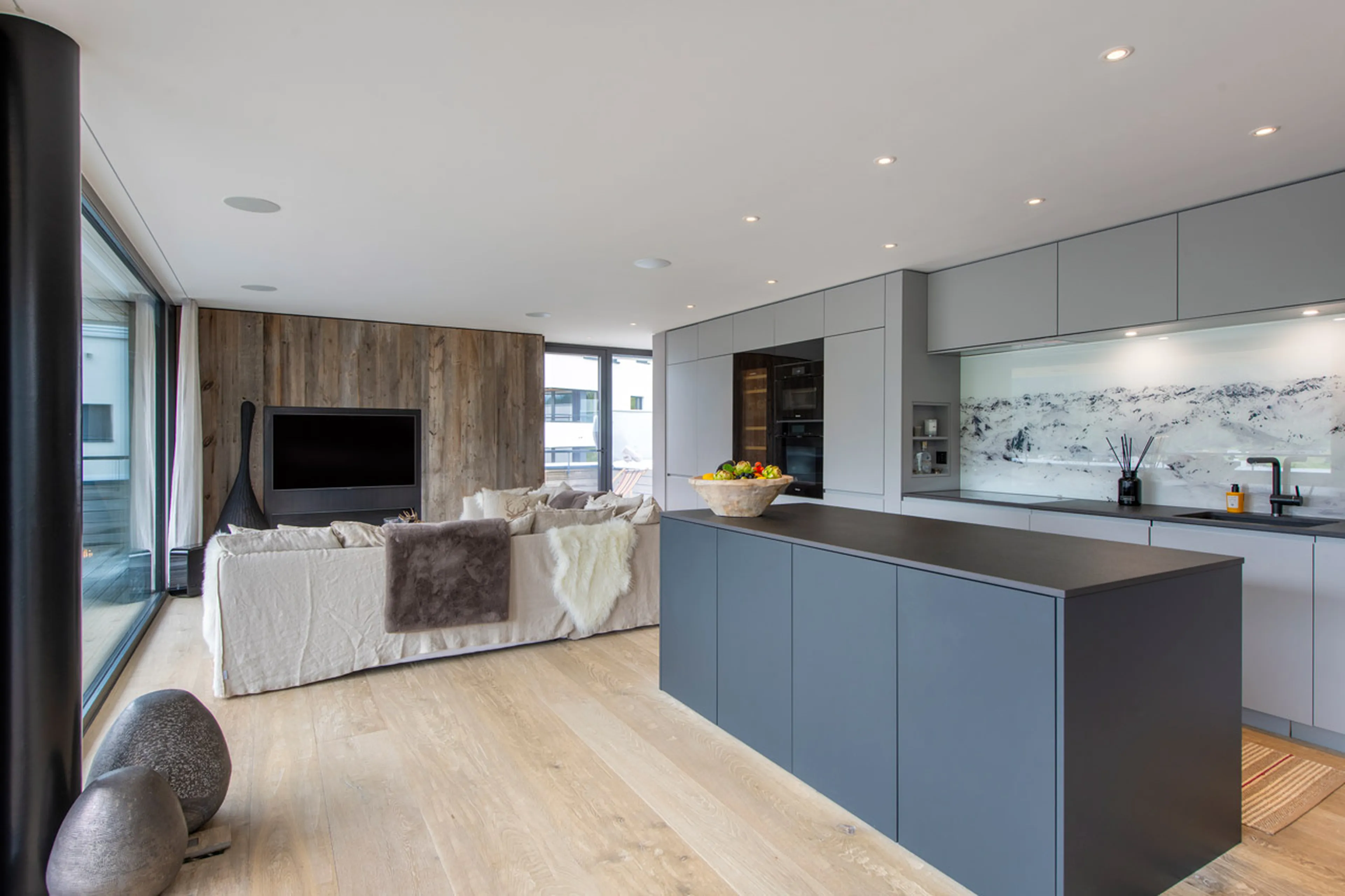 Equipped kitchen at Penthouse Attica in Davos