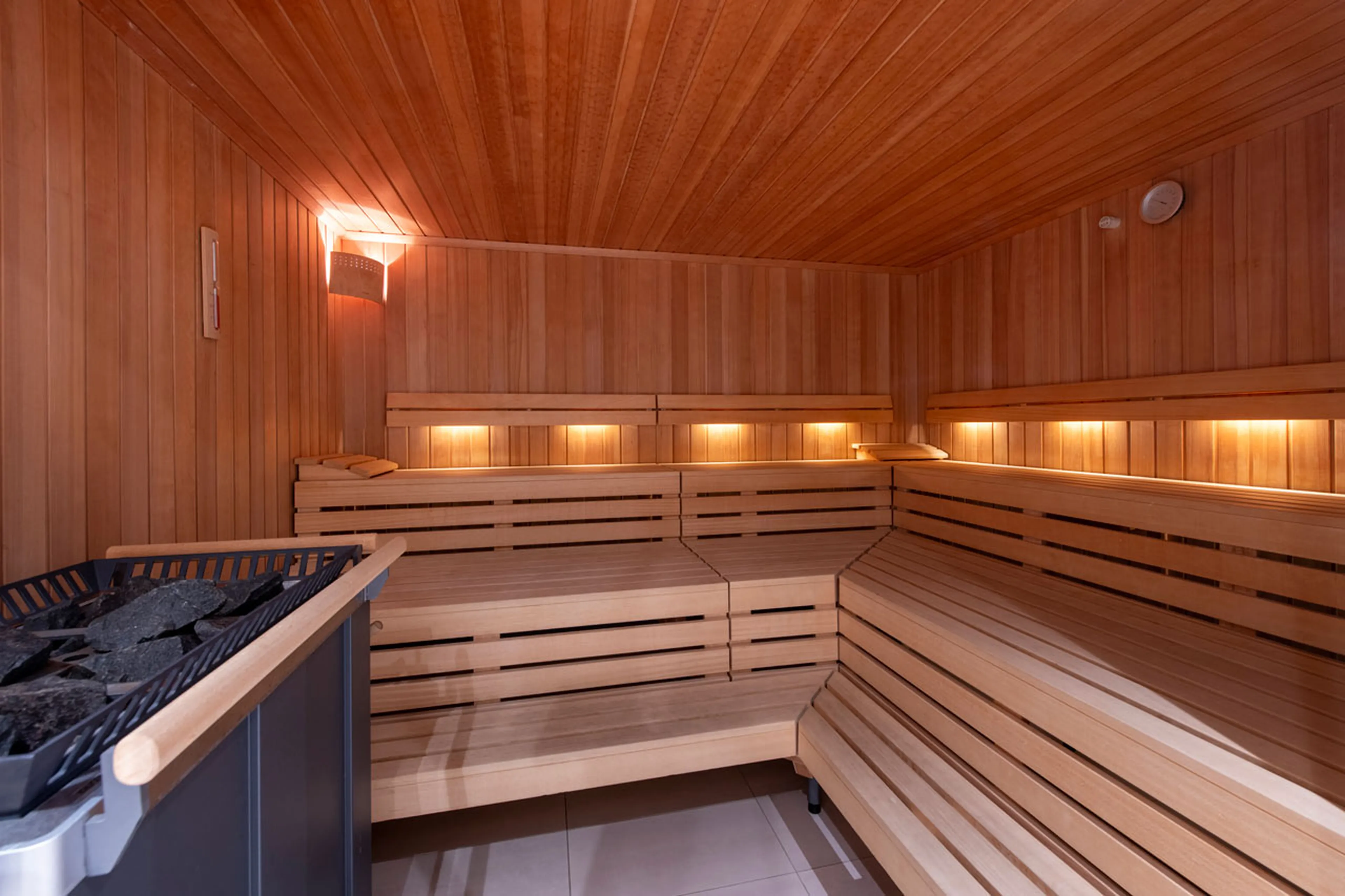 Shared sauna at Penthouse Attica in Davos