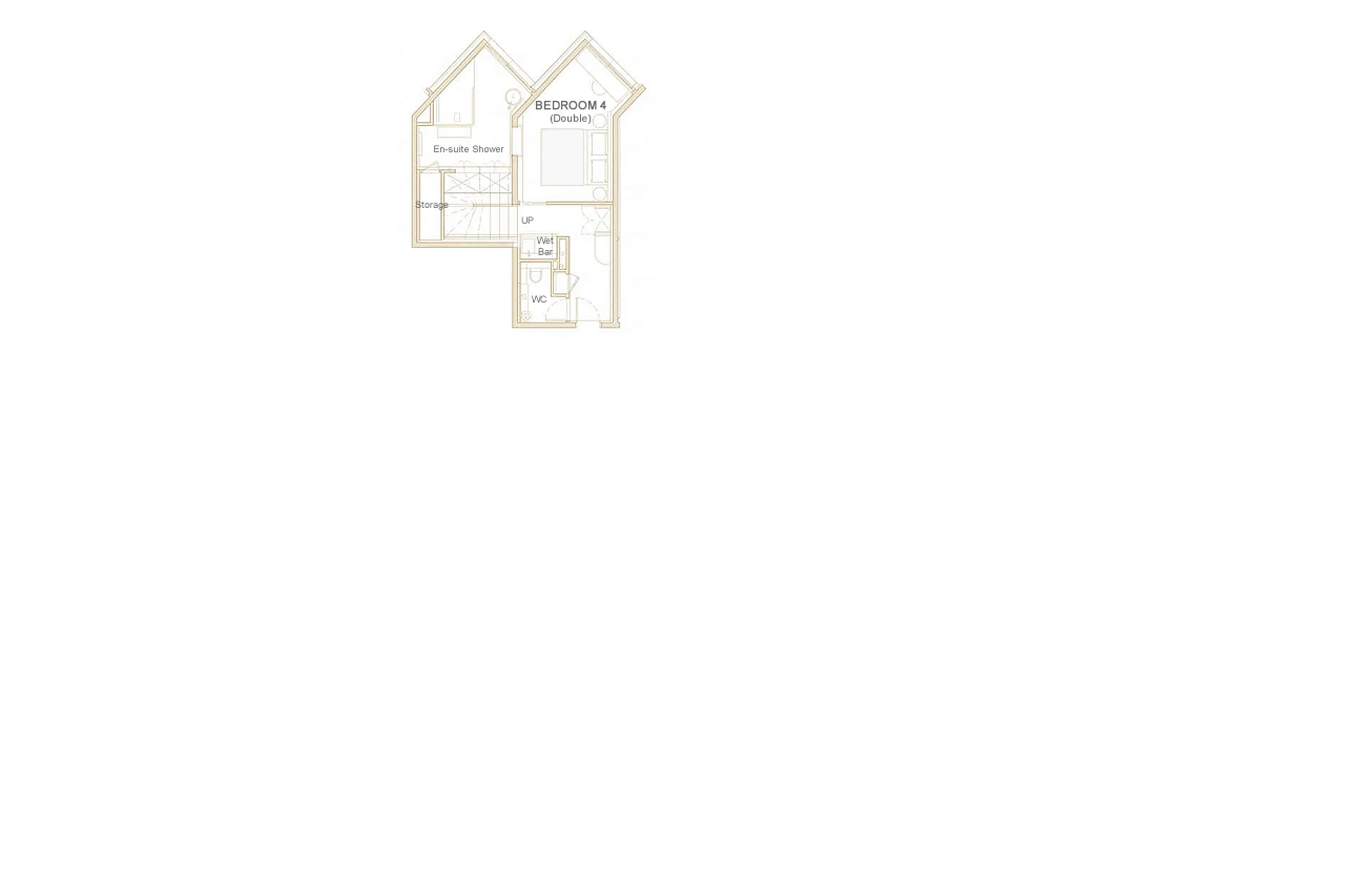 Lower level floor plan of Penthouse Cristal in Val d'Isere