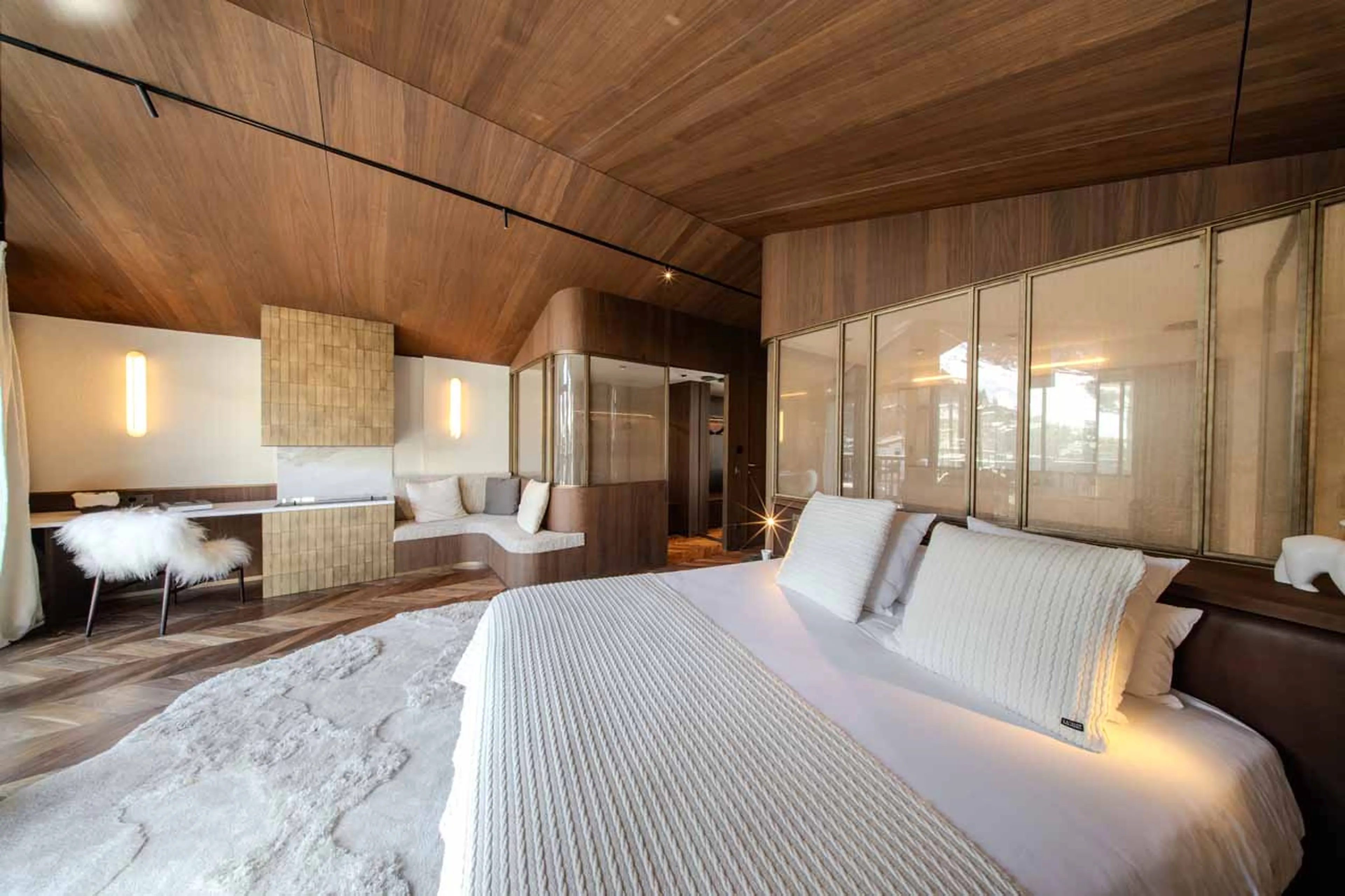 Bedroom one at Penthouse Cristal in Val d'Isere